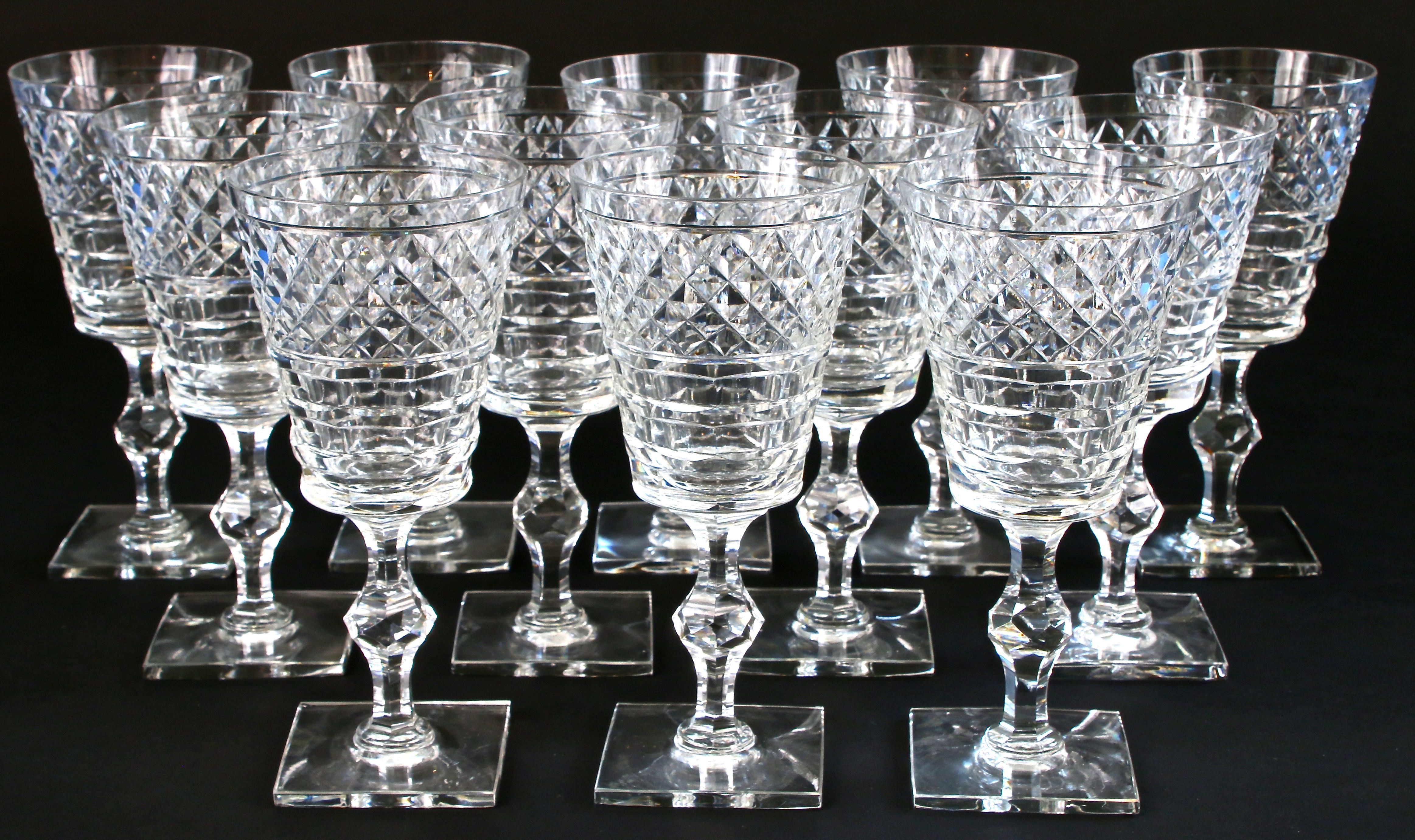 Rare Hawkes Hand-Cut Crystal Service for 12 For Sale 5