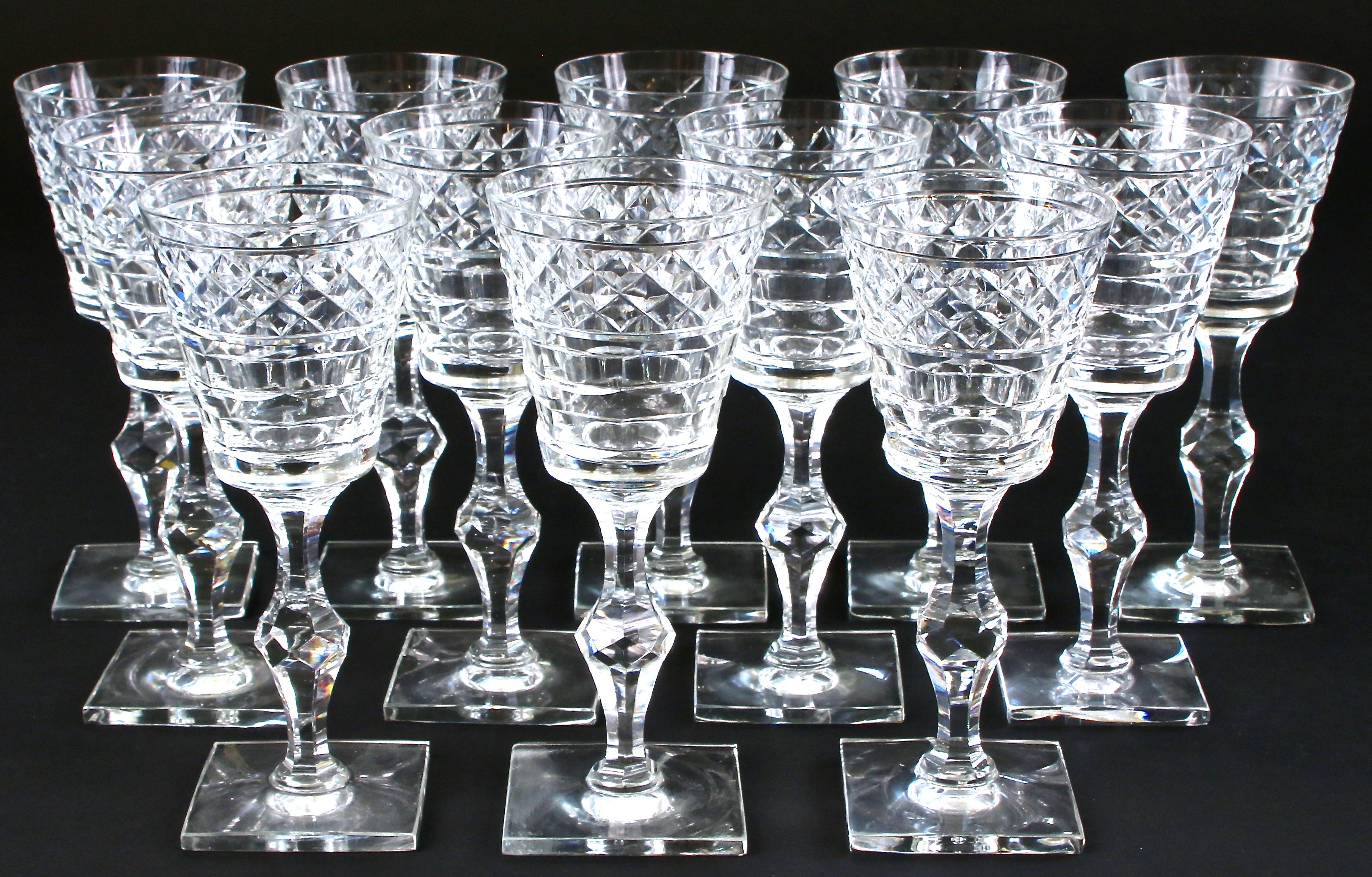 Rare Hawkes Hand-Cut Crystal Service for 12 For Sale 6