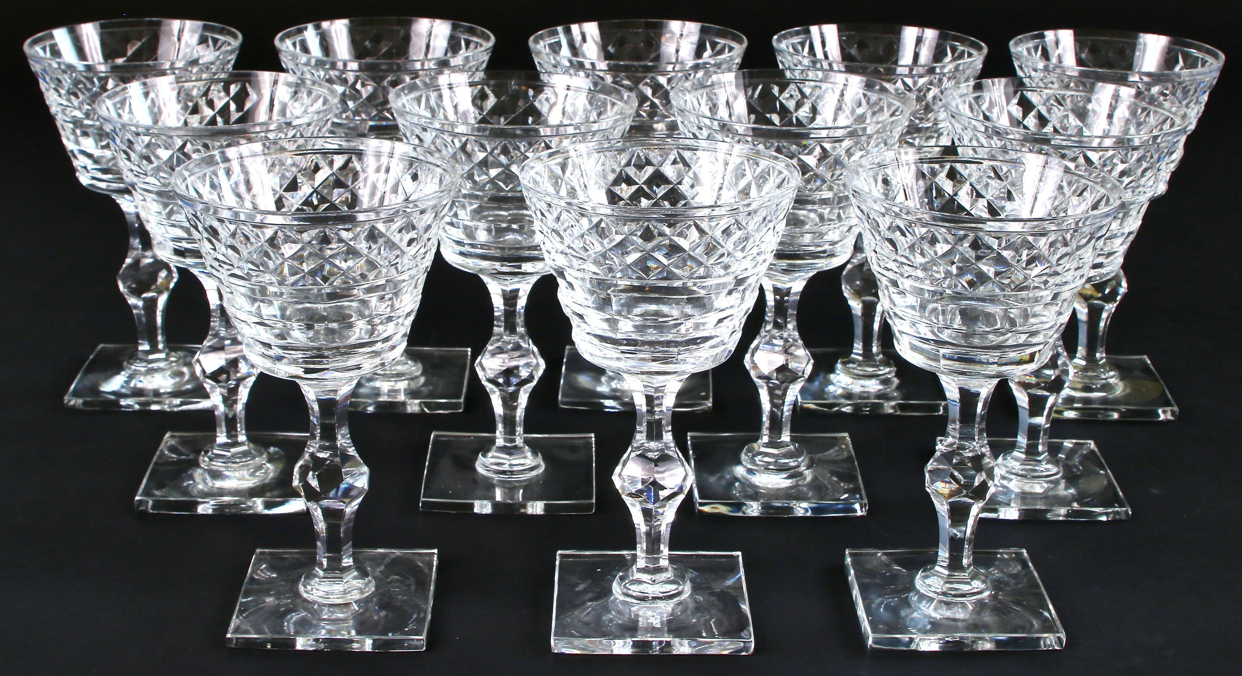 Rare Hawkes Hand-Cut Crystal Service for 12 For Sale 7