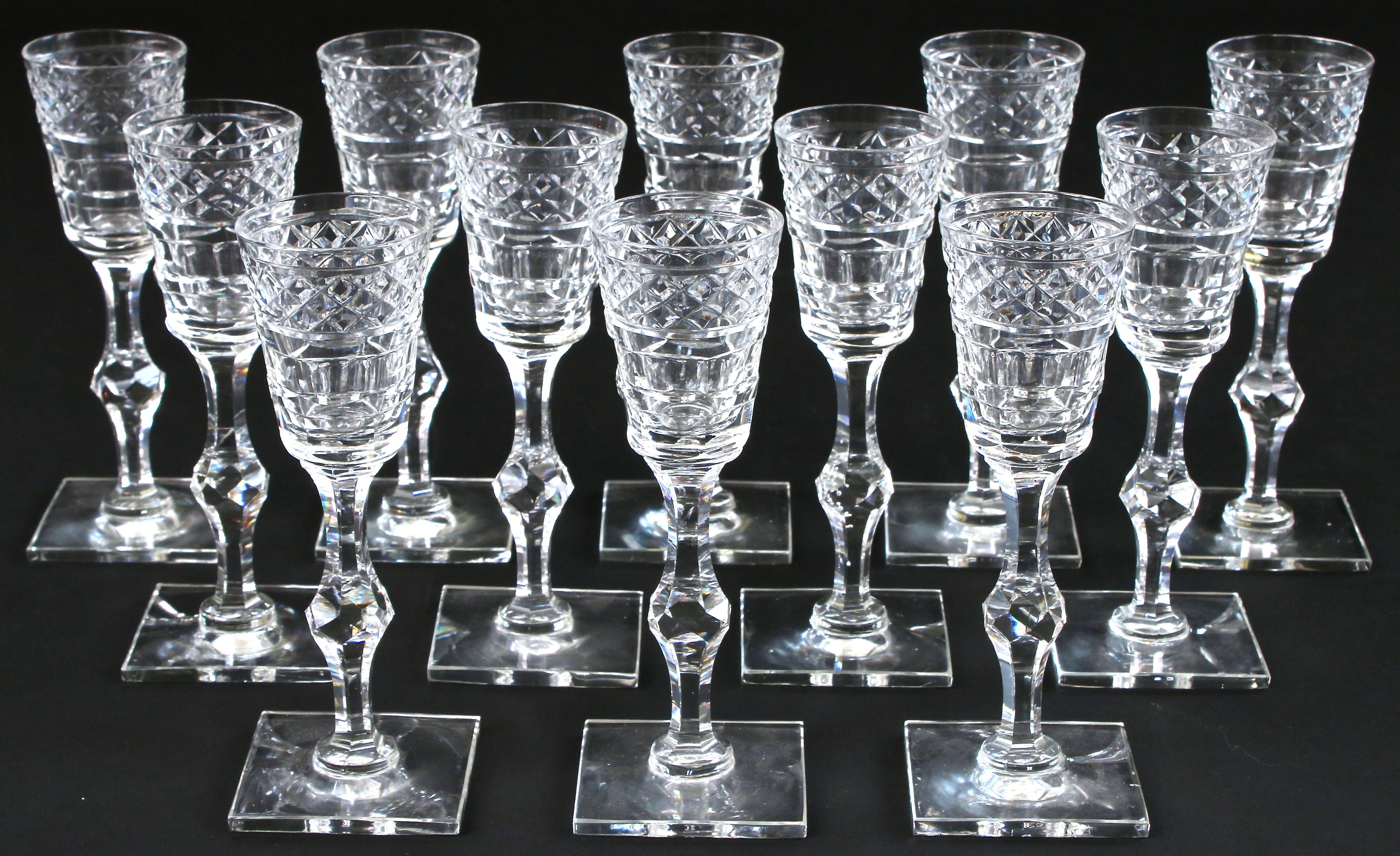 Rare Hawkes Hand-Cut Crystal Service for 12 For Sale 8