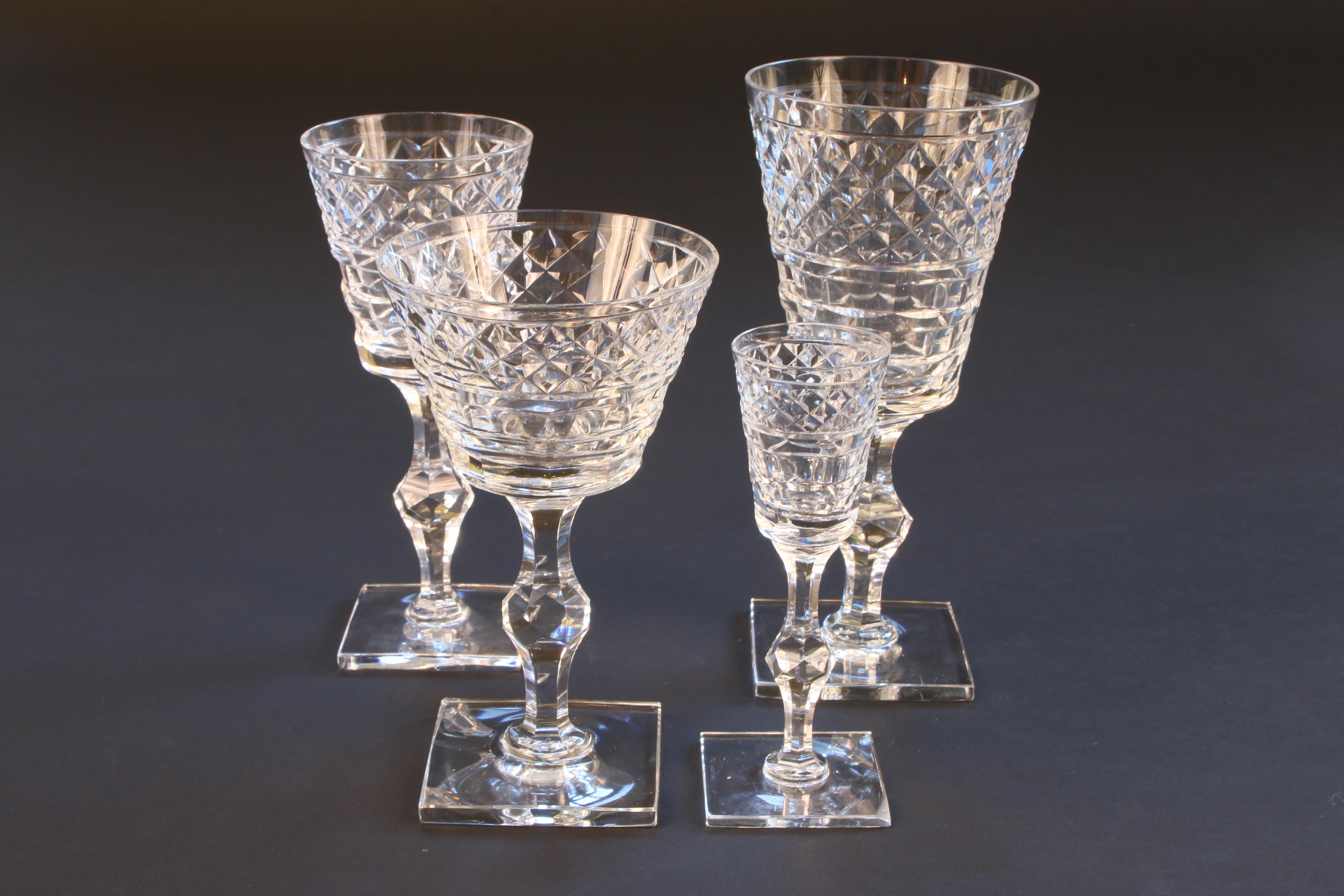 American Rare Hawkes Hand-Cut Crystal Service for 12 For Sale