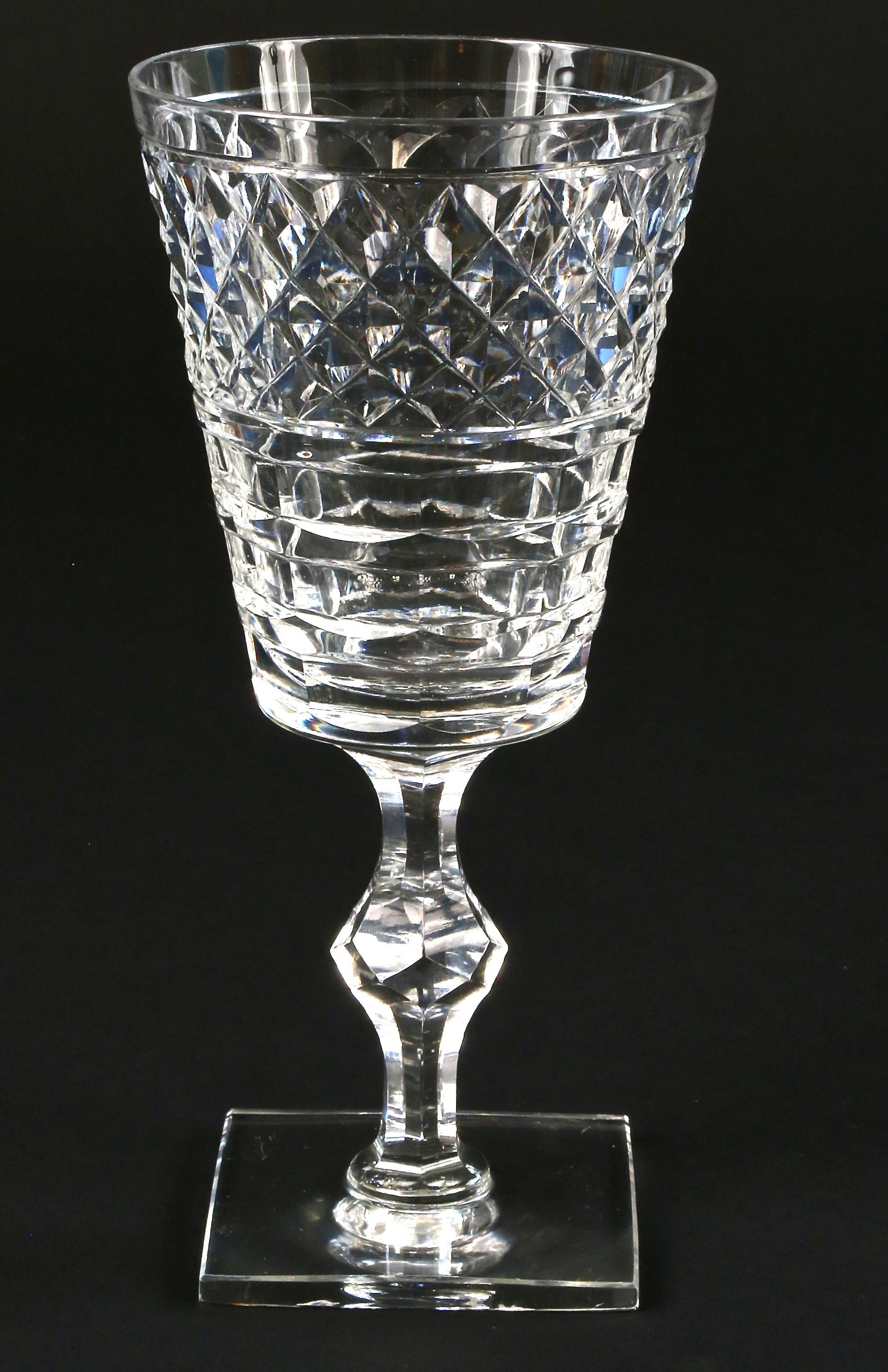 Faceted Rare Hawkes Hand-Cut Crystal Service for 12 For Sale
