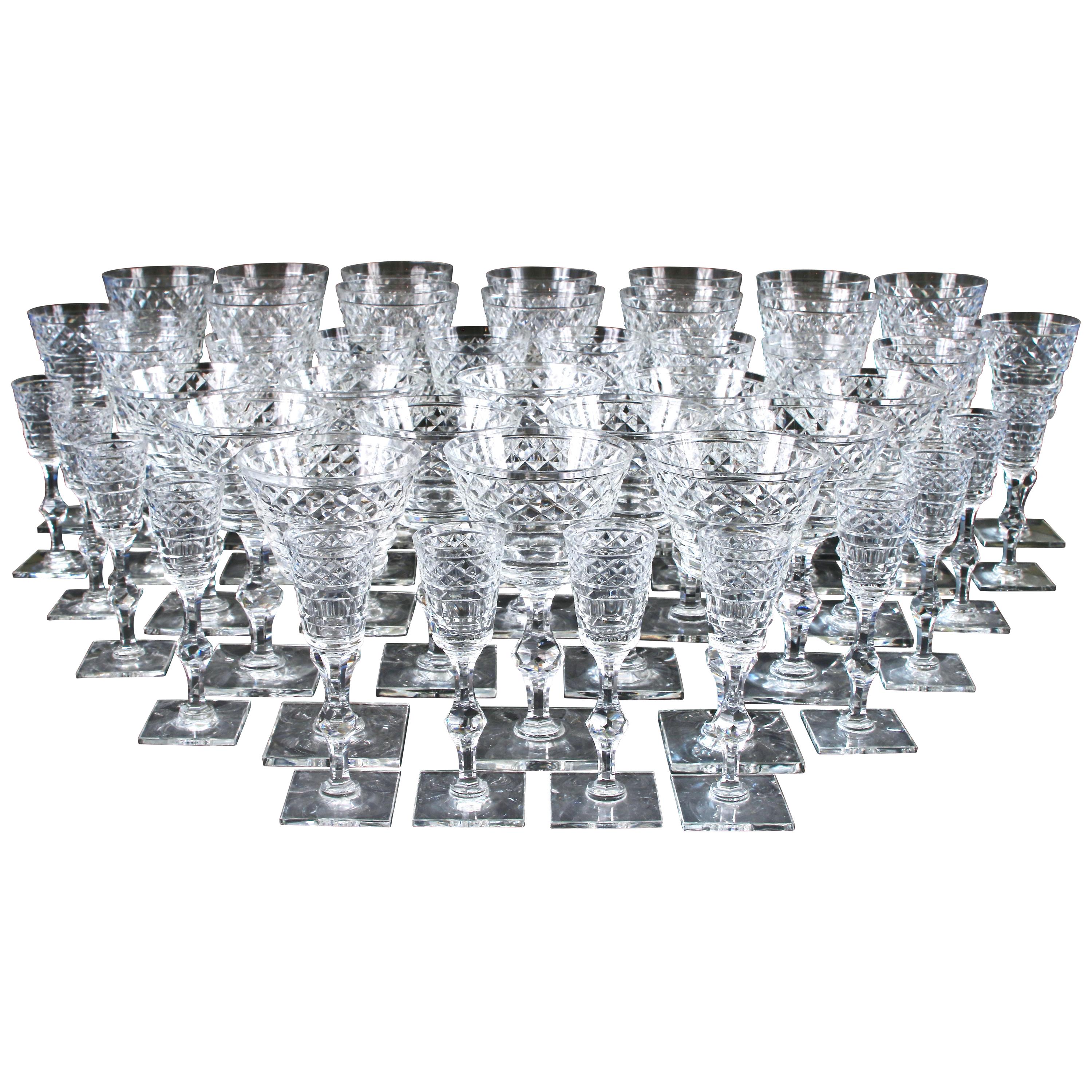 Rare Hawkes Hand-Cut Crystal Service for 12 For Sale