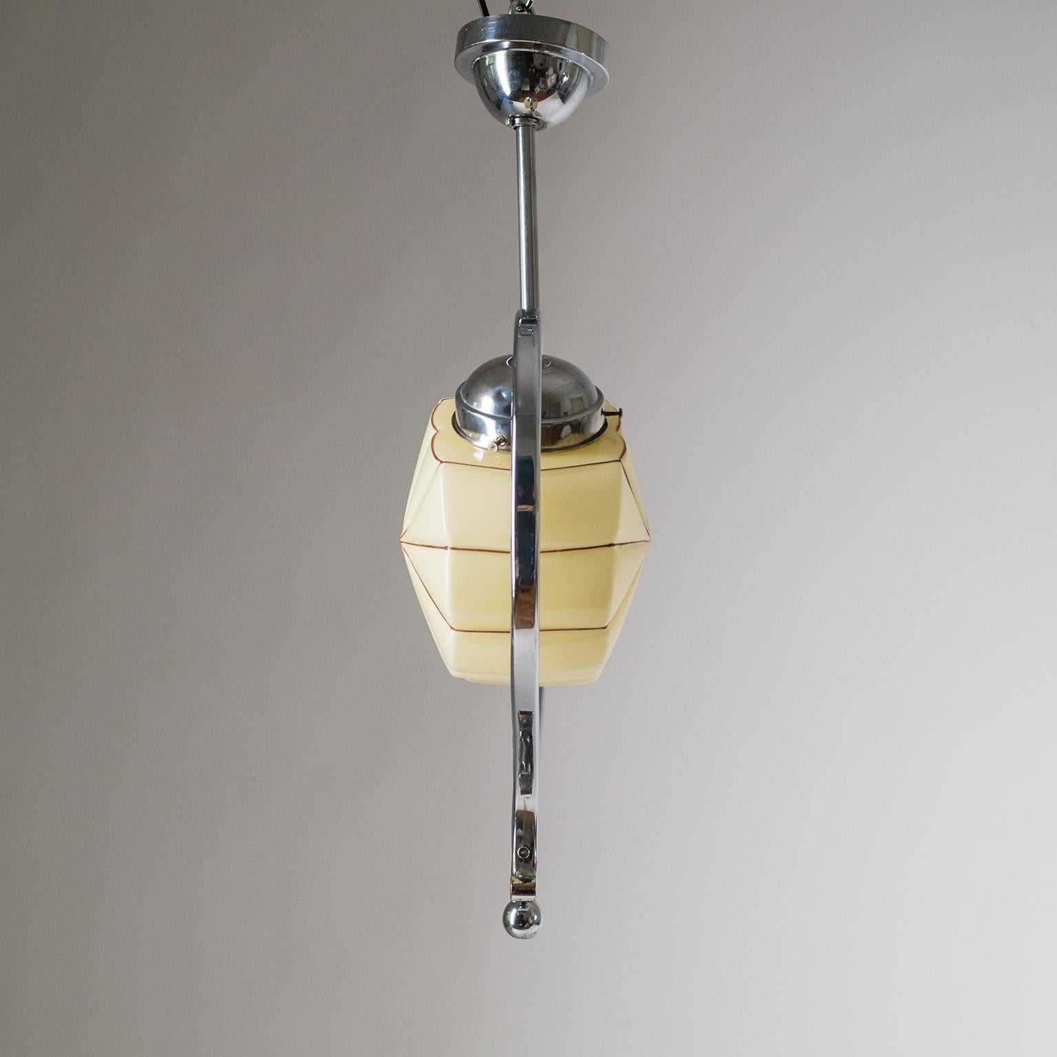 Rare Heart Shaped Art Deco Chandelier, 1930s 6
