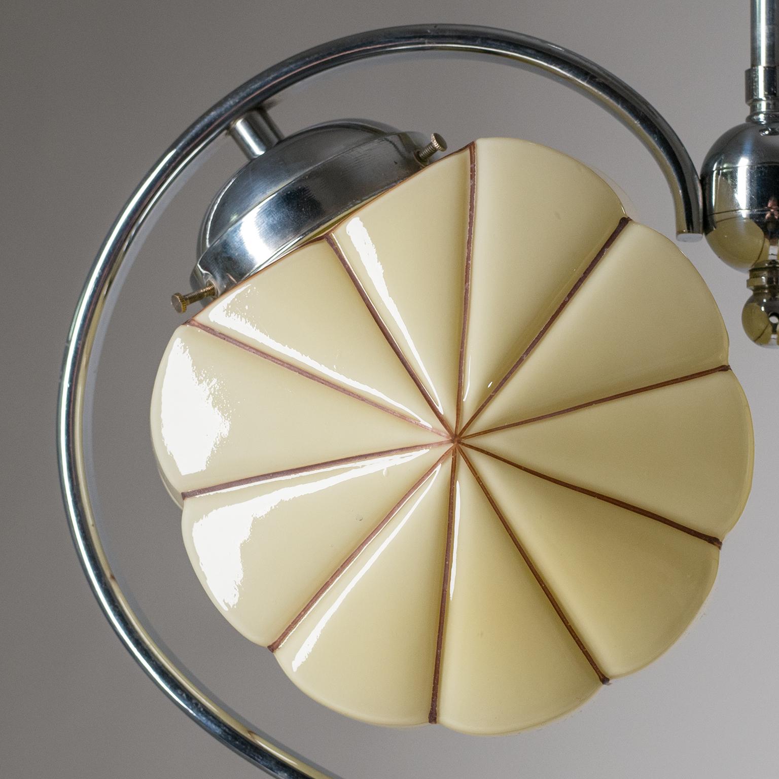 Rare Heart Shaped Art Deco Chandelier, 1930s In Good Condition In Vienna, AT