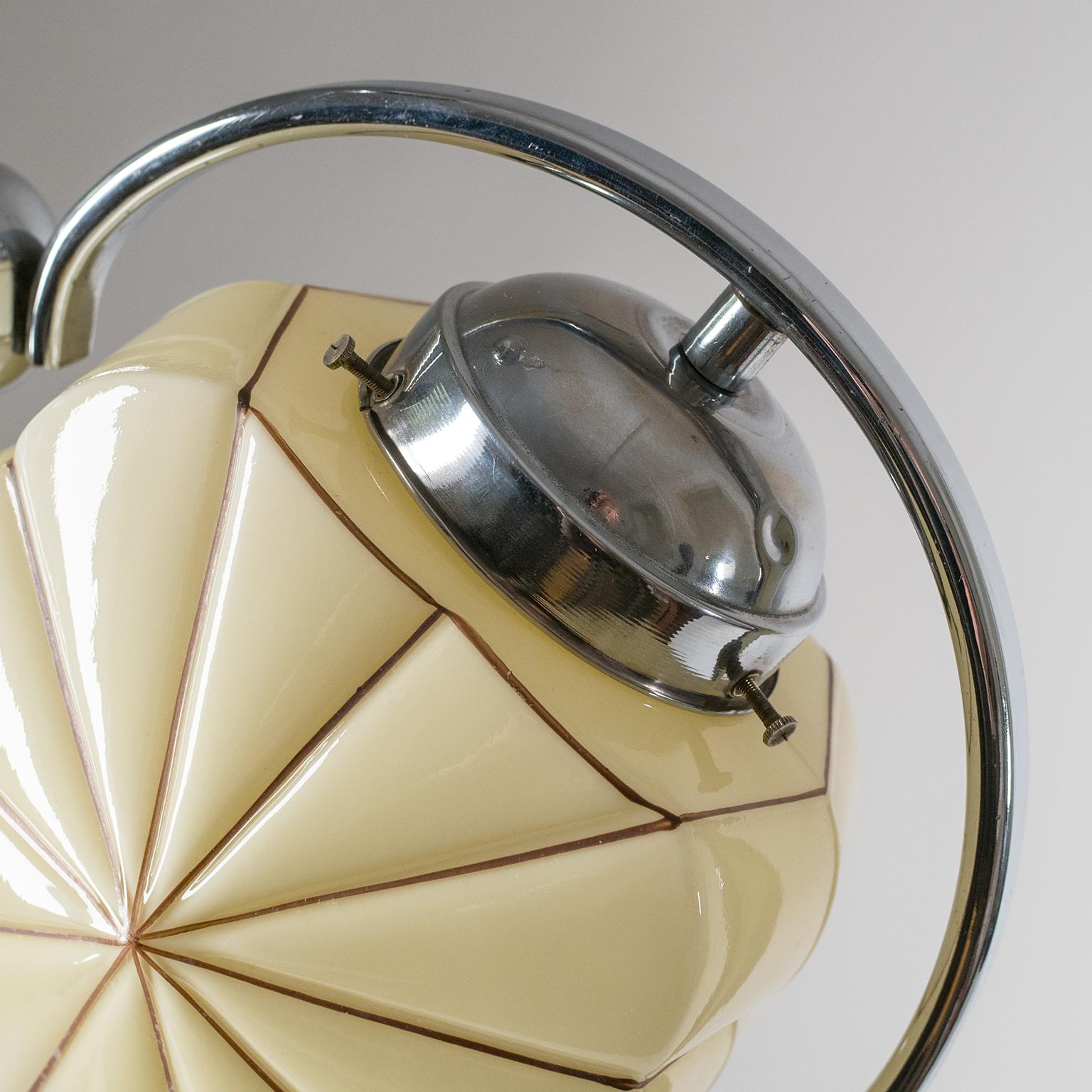 Rare Heart Shaped Art Deco Chandelier, 1930s 2