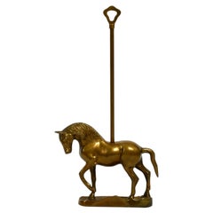 Rare Heavy 1960s Horse Doorstop Made of Bronze