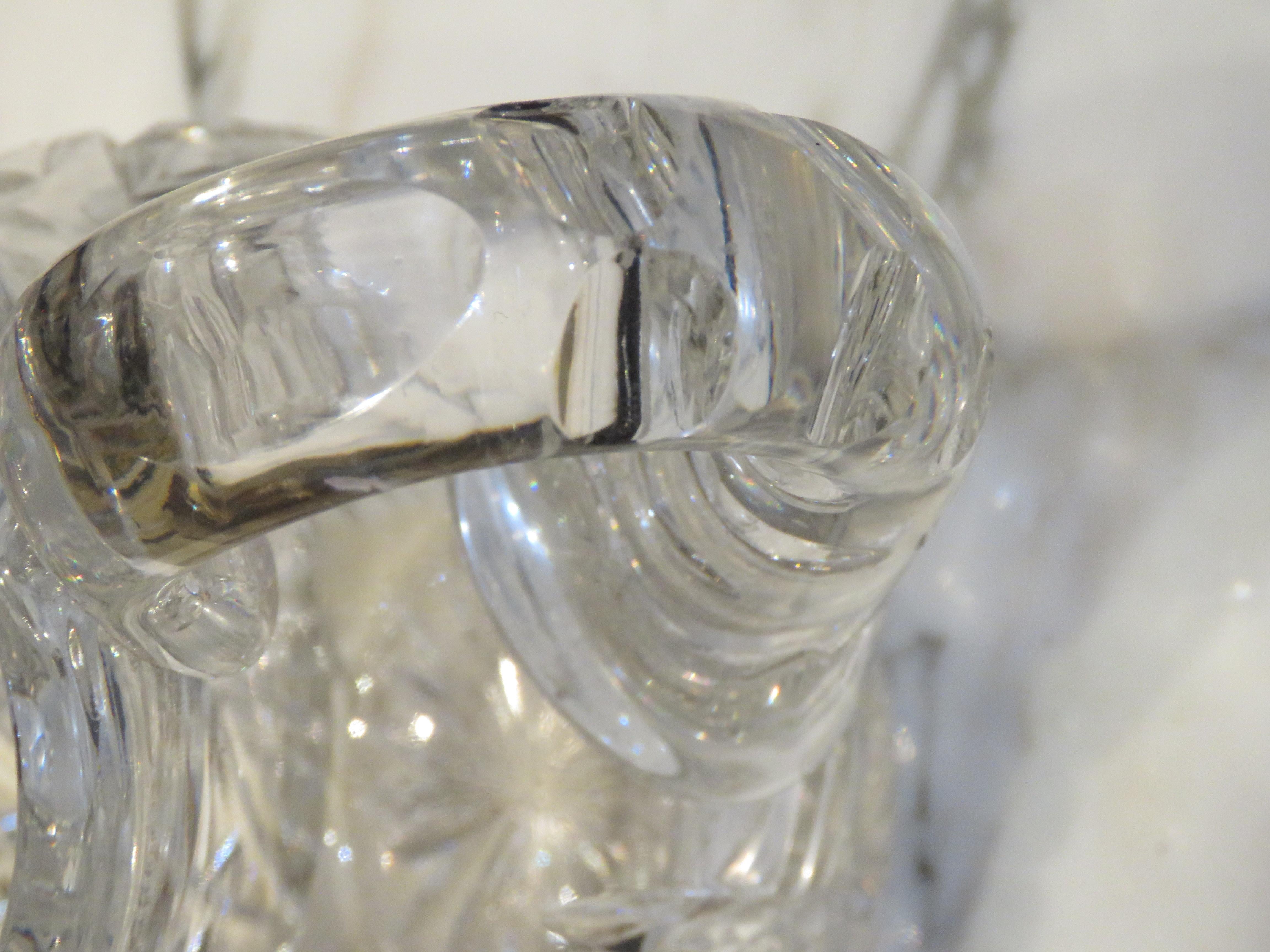 Verre Rare pichet en verre taillé à la main avec diamants brillants du 19ème siècle en vente