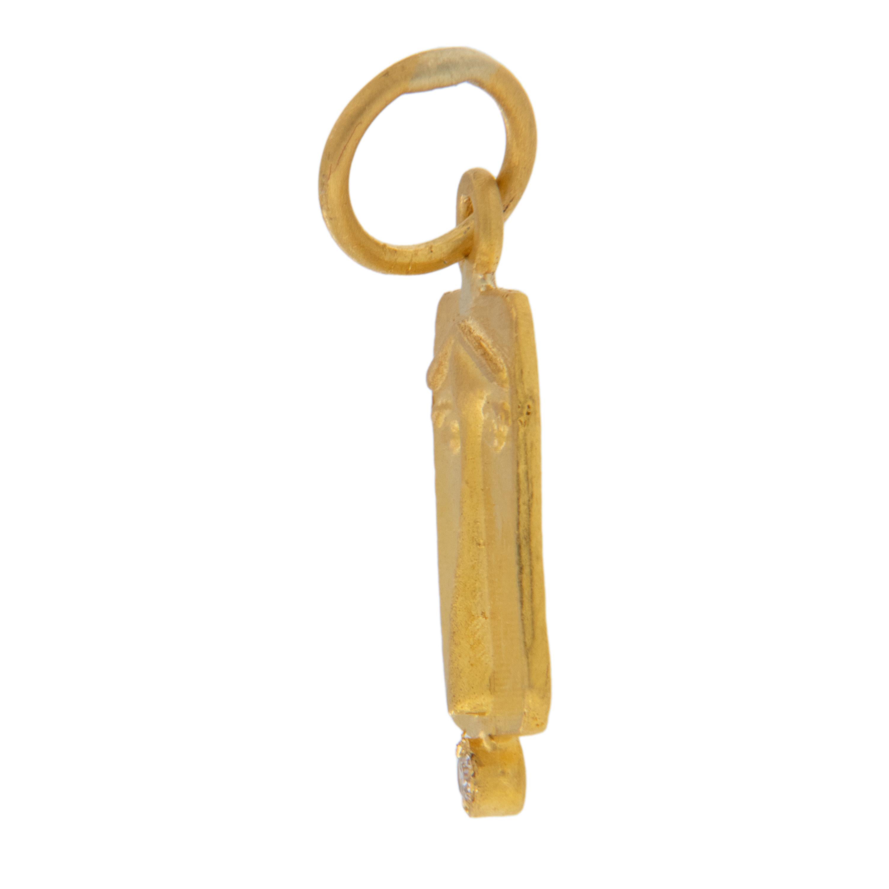 Taille ronde Rare breloque lourde en or jaune 24 carats avec pendentif en forme de pièce de monnaie ancienne Replica Face Lion