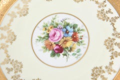 Rare Heinrich & Co. Selb Floral Gold Encrusted Service Cabinet Plates Set of 11