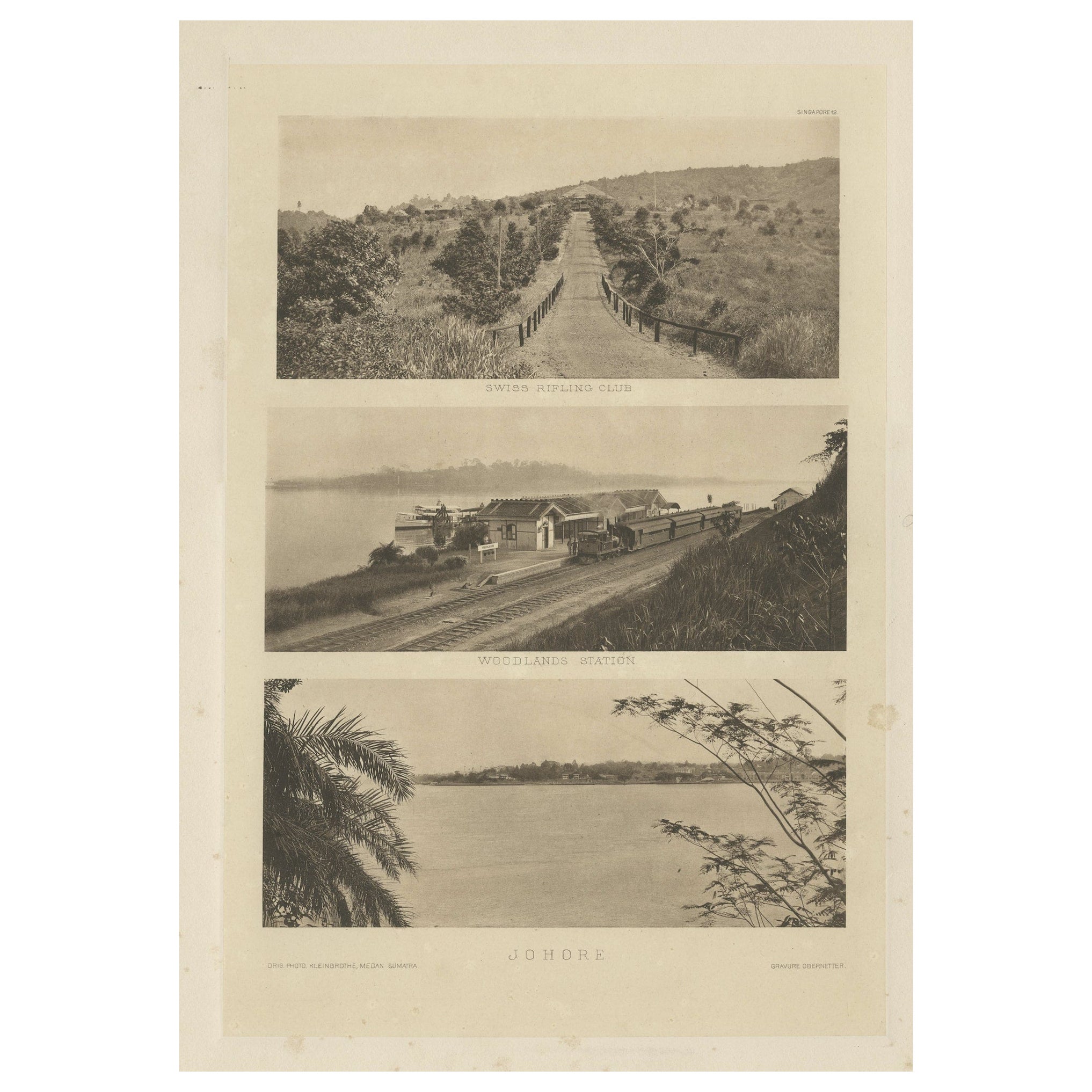 Rare Heliogravures of Singapore and Johore, Published in 1907
