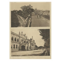 Rare Heliogravures, the Town Hall & Station of Kuala Lumpur, Malaysia in 1907