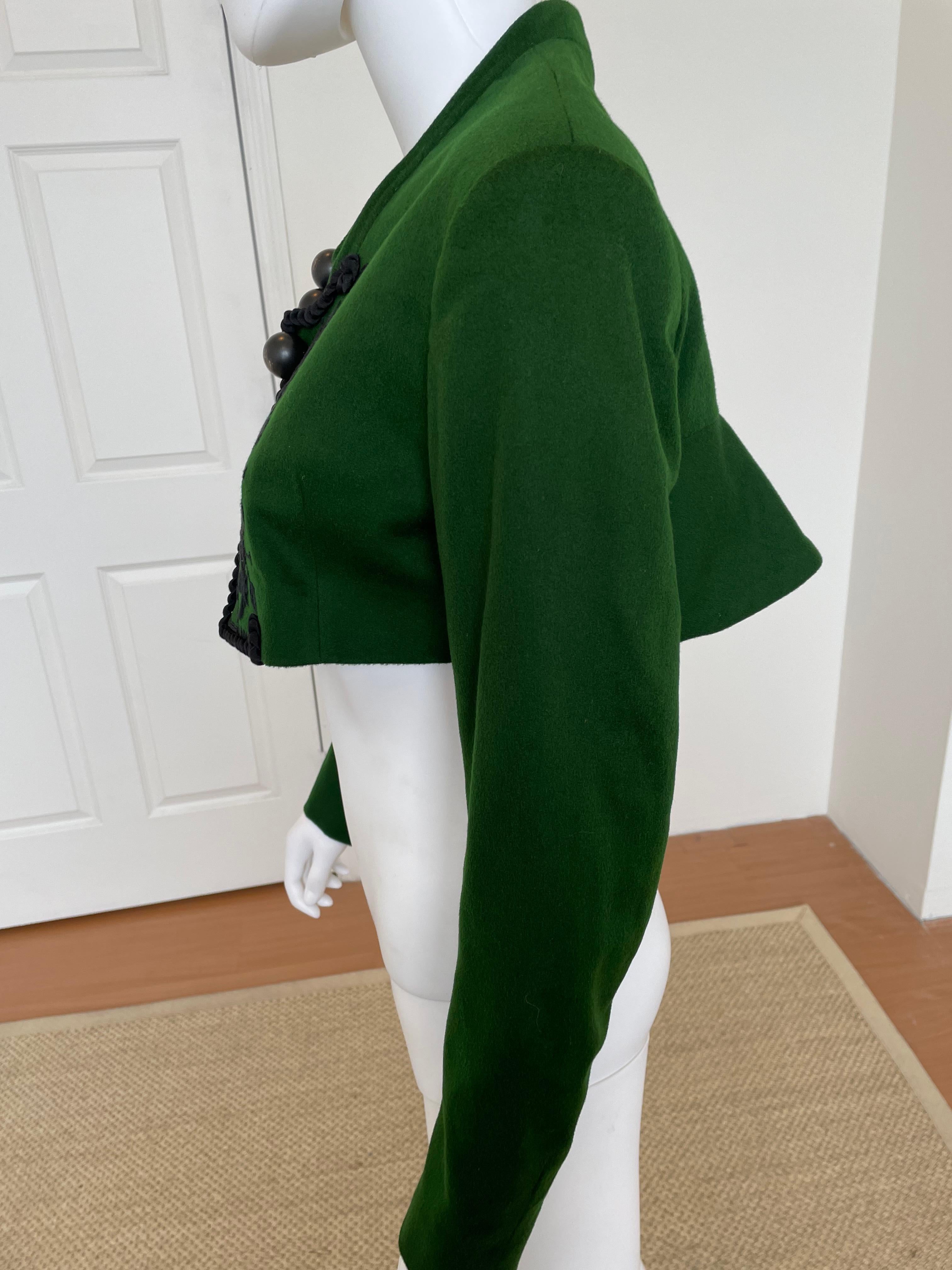 Rare Helmut Lang Collection Calla Green Cropped Jacket 5