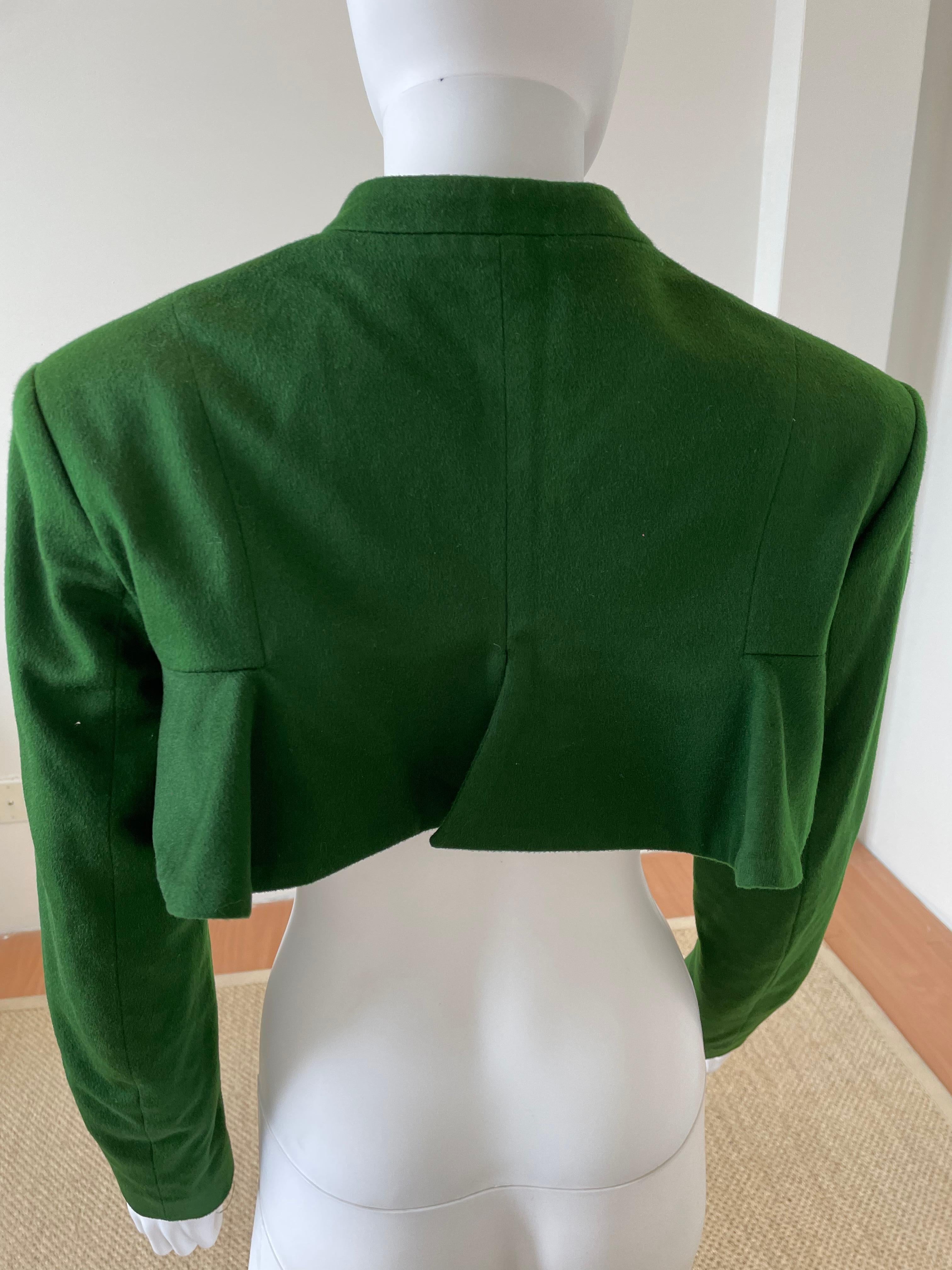 Rare Helmut Lang Collection Calla Green Cropped Jacket 2