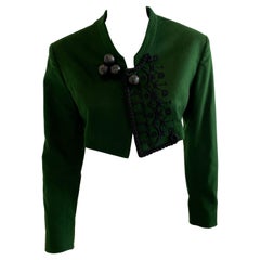 Seltene Helmut Lang Kollektion Calla Grüne Cropped Jacke
