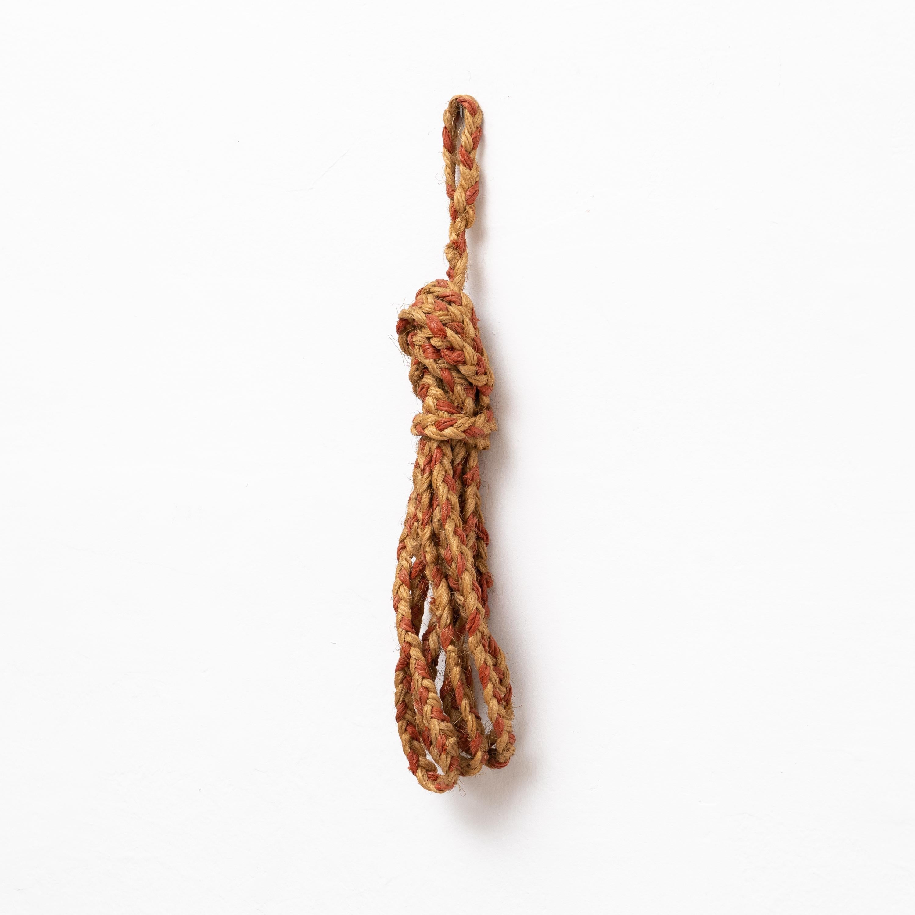 Spanish Rare Hemp Rope Artwork, circa 1980 For Sale