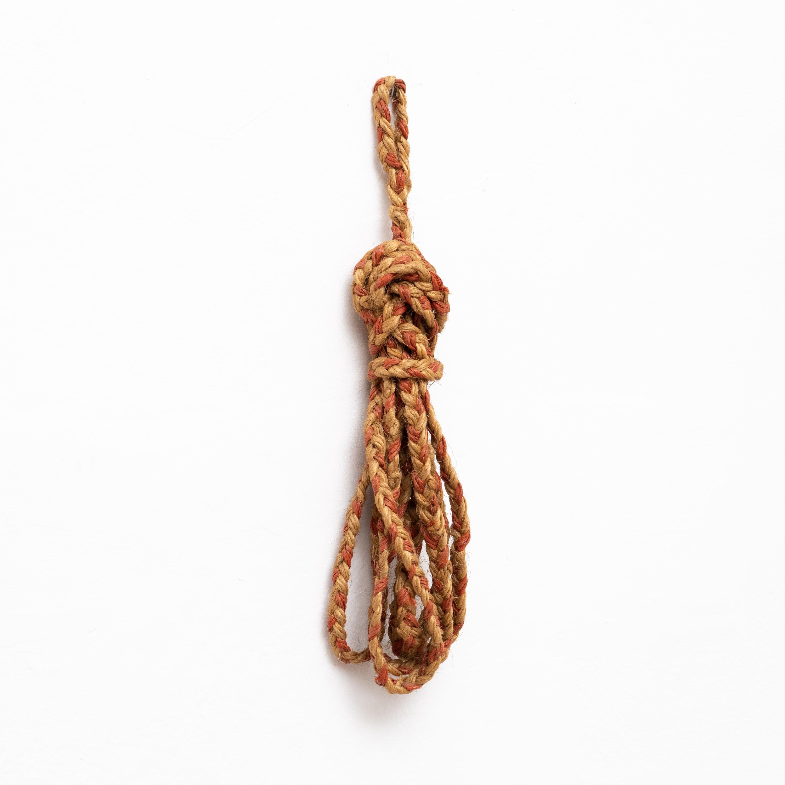 Rare Hemp Rope Artwork, circa 1980 In Good Condition For Sale In Barcelona, ES