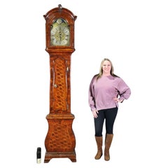 Retro Rare Hendrick Schoonbeck Dutch Marquetry Tall Case Grandfather Clock 
