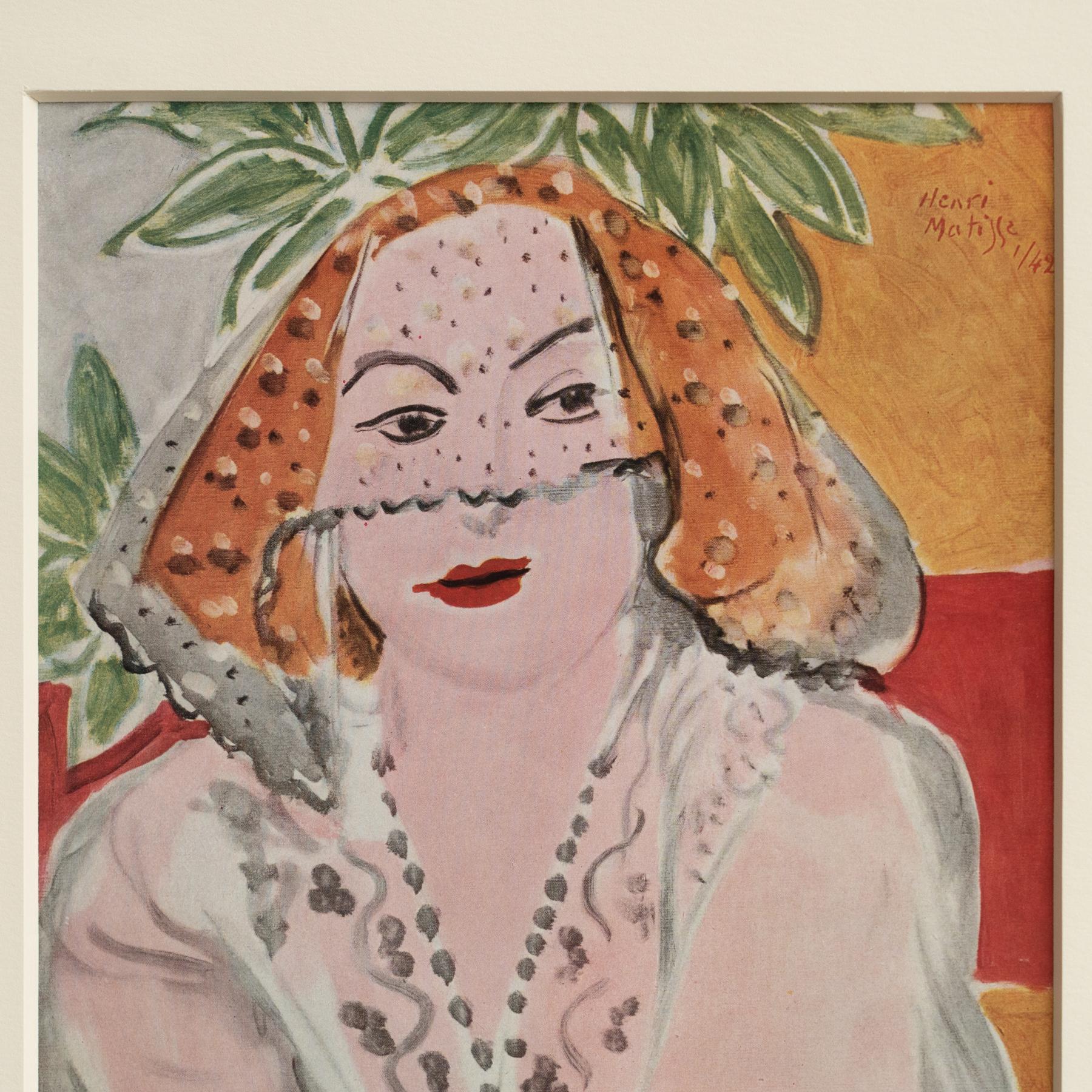 Mid-20th Century Rare Henri Matisse Artwork, Editions du Chene, 1943 For Sale