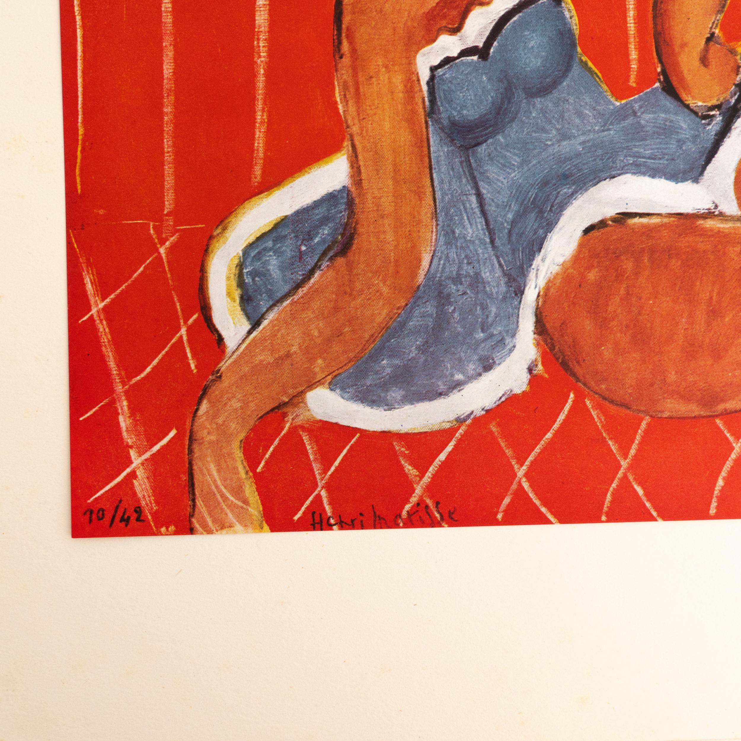 Mid-20th Century Rare Henri Matisse Lithograph, Editions du Chene, 1943 For Sale