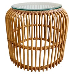 Rare Henry Olko for Willow and Reed, Rib Group 5120 Bent Rattan Rib Table