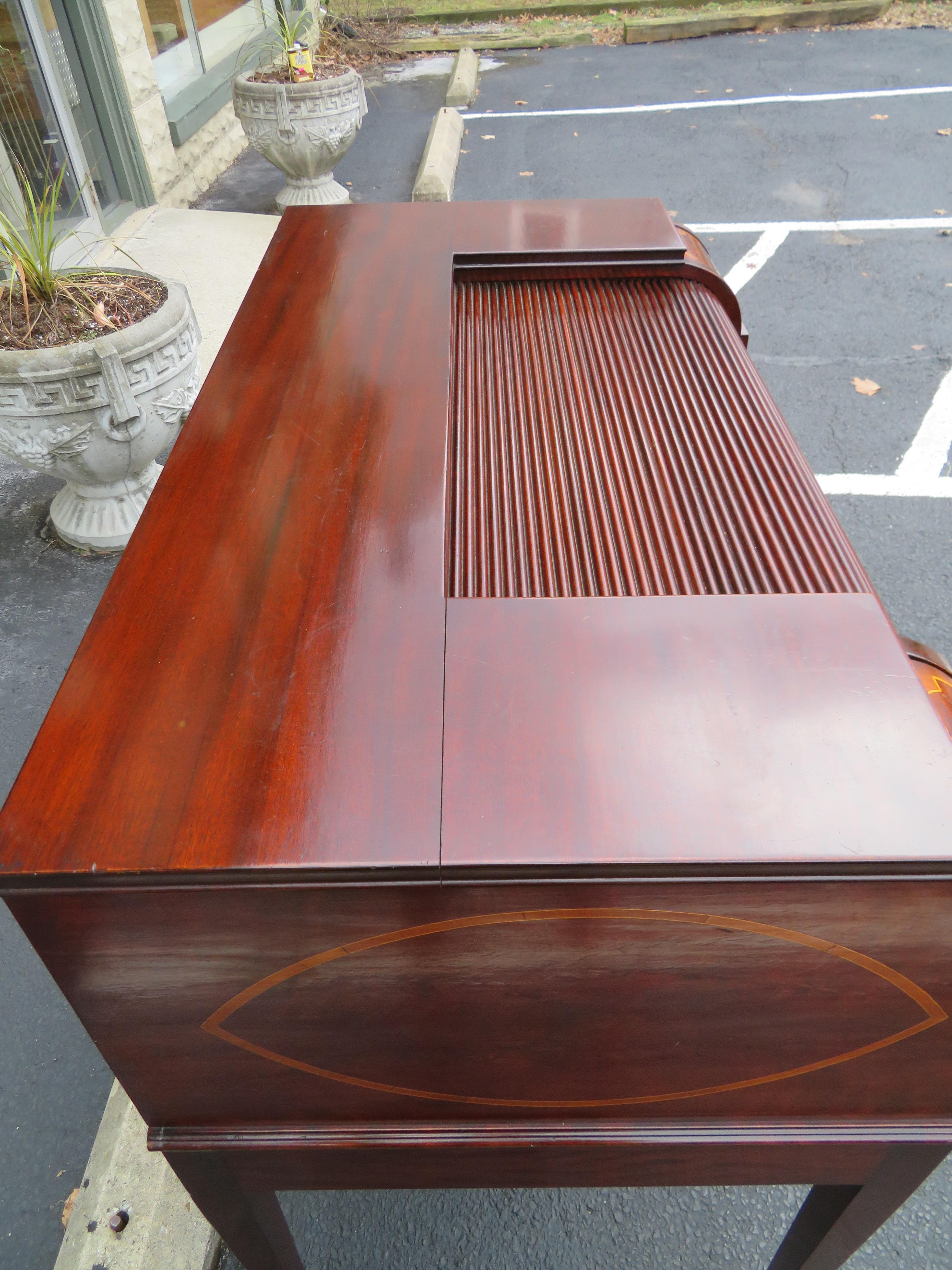 Rare Hepplewhite Revival Mixing Table Desk Charak Furniture Co. For Sale 1