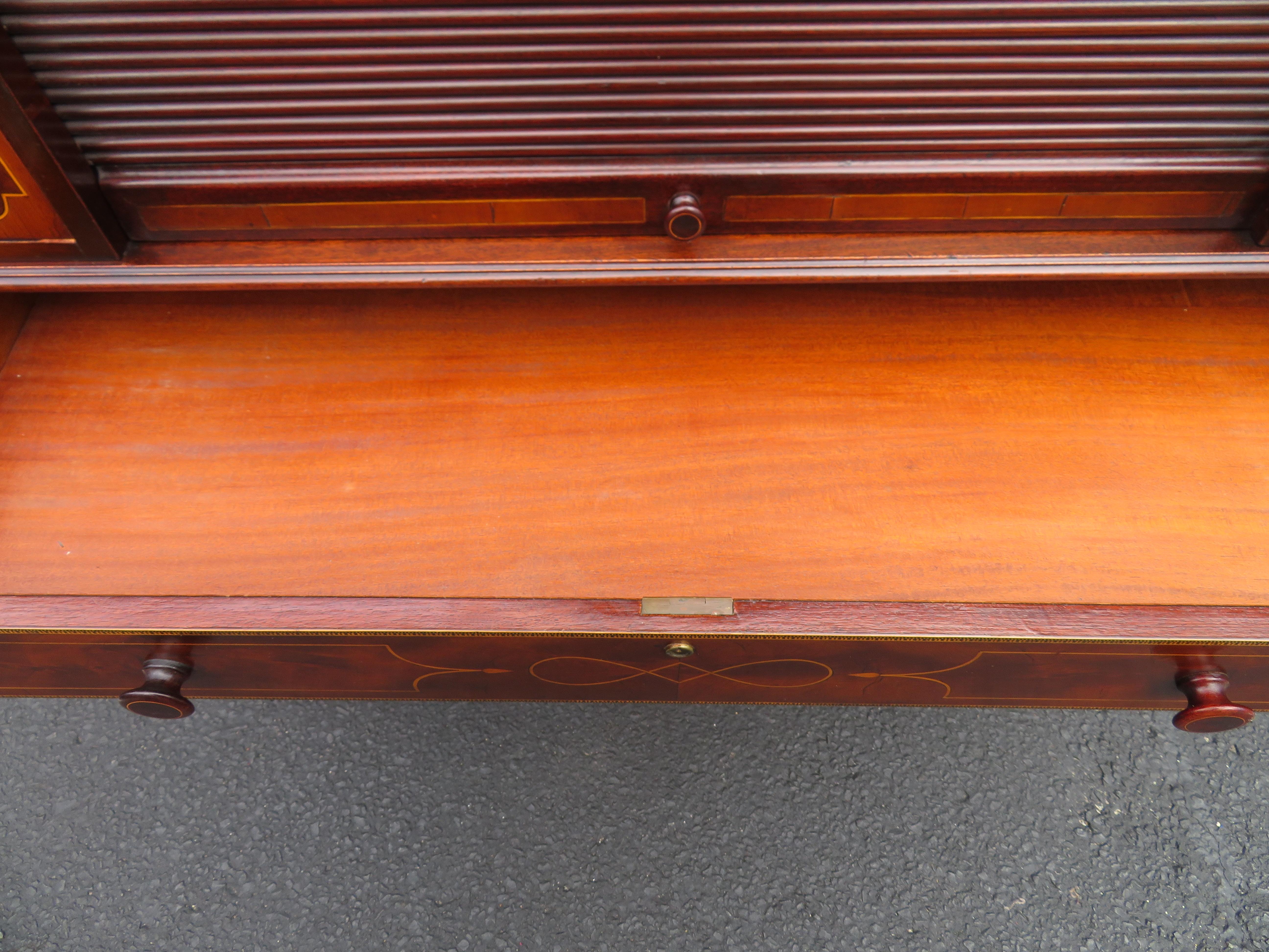 Rare Hepplewhite Revival Mixing Table Desk Charak Furniture Co. For Sale 5