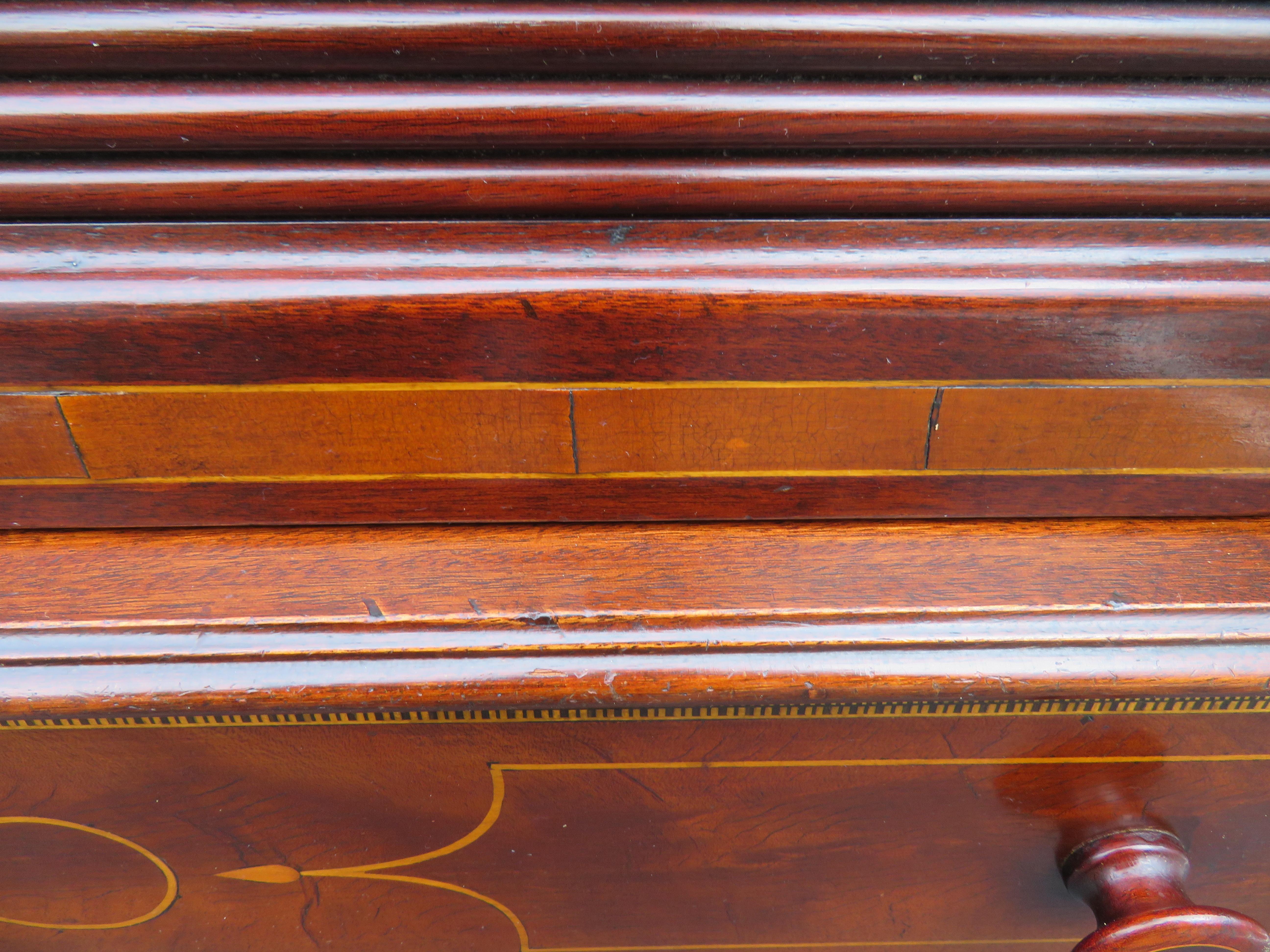 Rare Hepplewhite Revival Mixing Table Desk Charak Furniture Co. For Sale 8