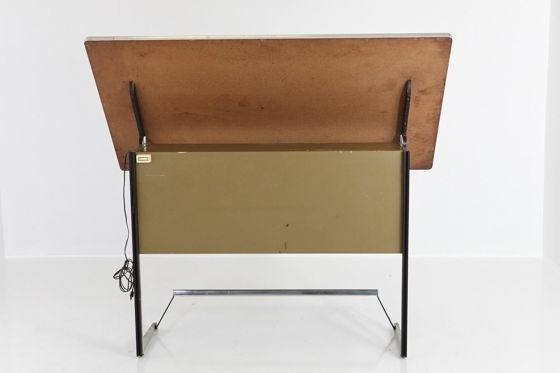 Rare bureau de bureau sur pied et table à dessin Action de Herman Miller, années 1960 Bon état - En vente à Aramits, Nouvelle-Aquitaine