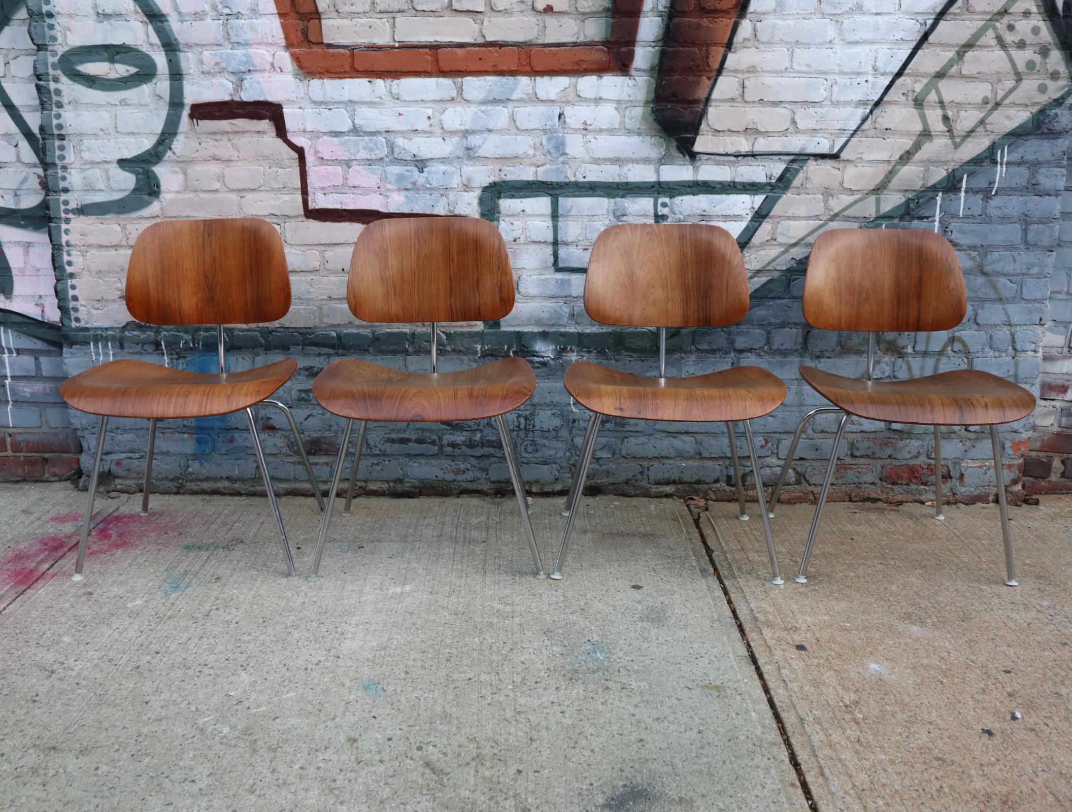 Rare Herman Miller Eames DCM Dining Chairs in Rosewood 4