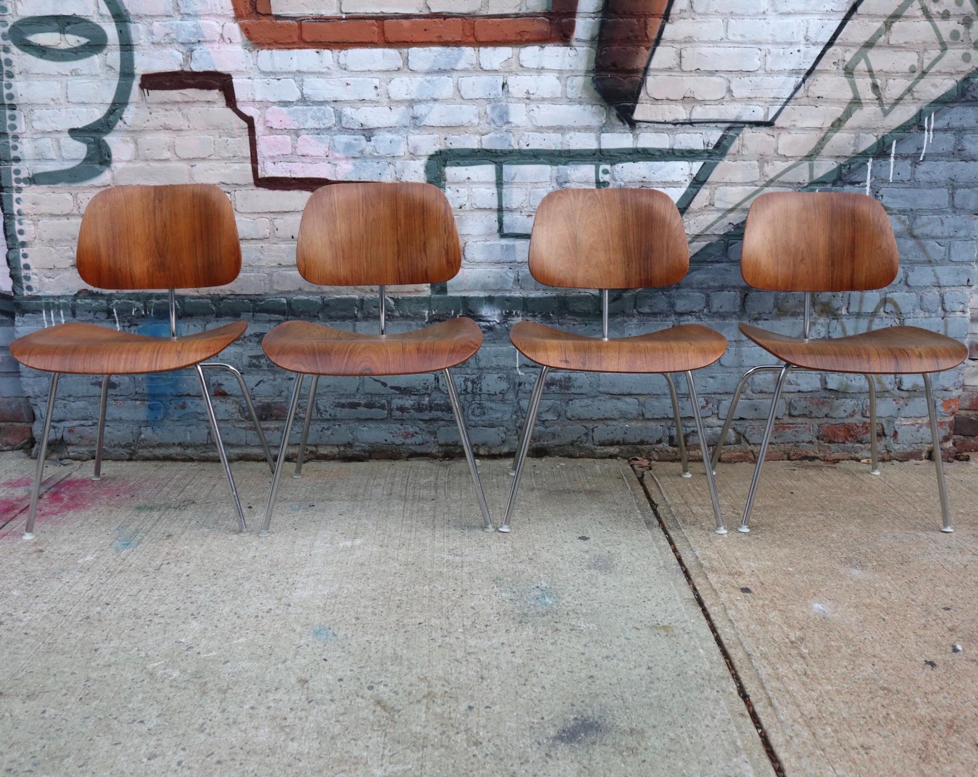 Rare Herman Miller Eames DCM Dining Chairs in Rosewood 5