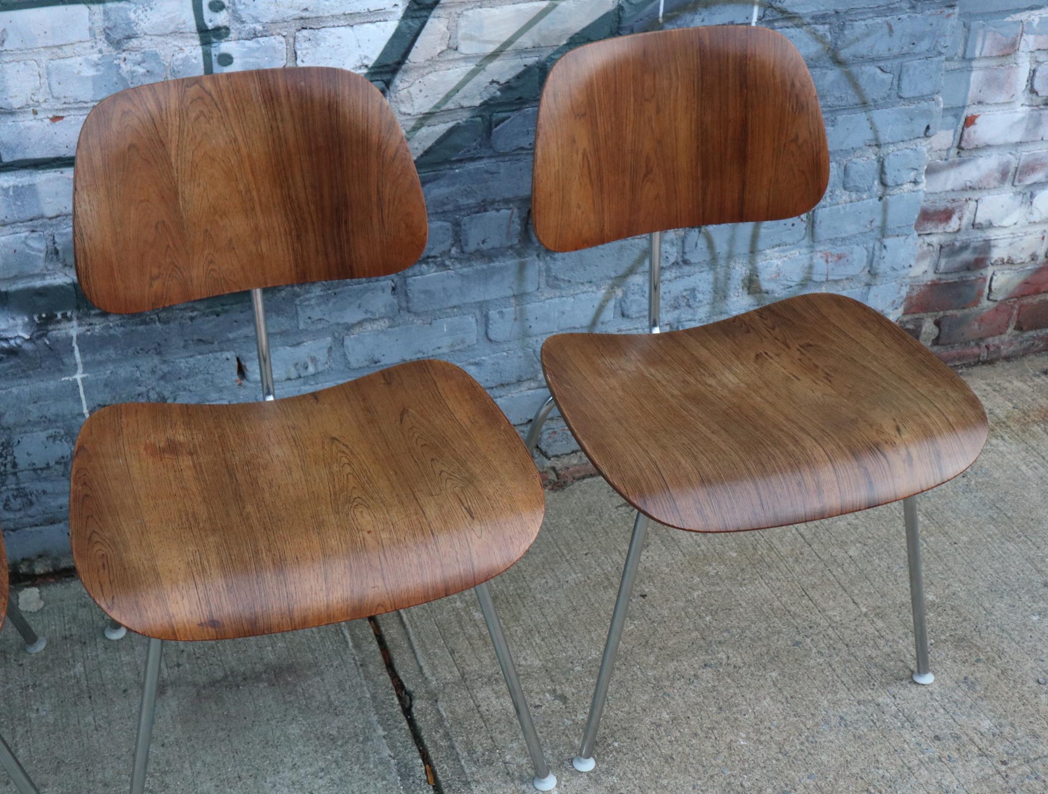 Rare Herman Miller Eames DCM Dining Chairs in Rosewood 6