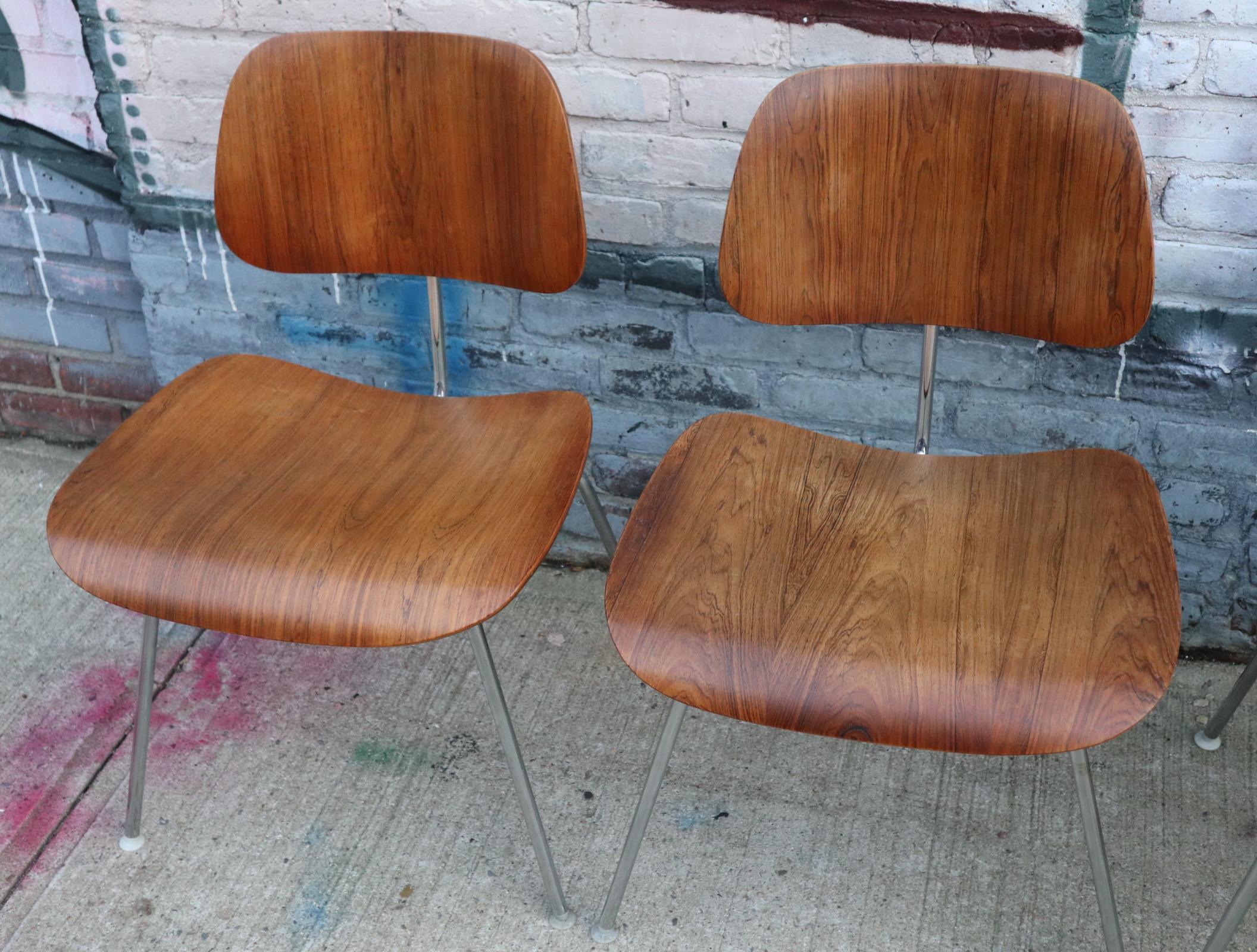 Rare Herman Miller Eames DCM Dining Chairs in Rosewood 7