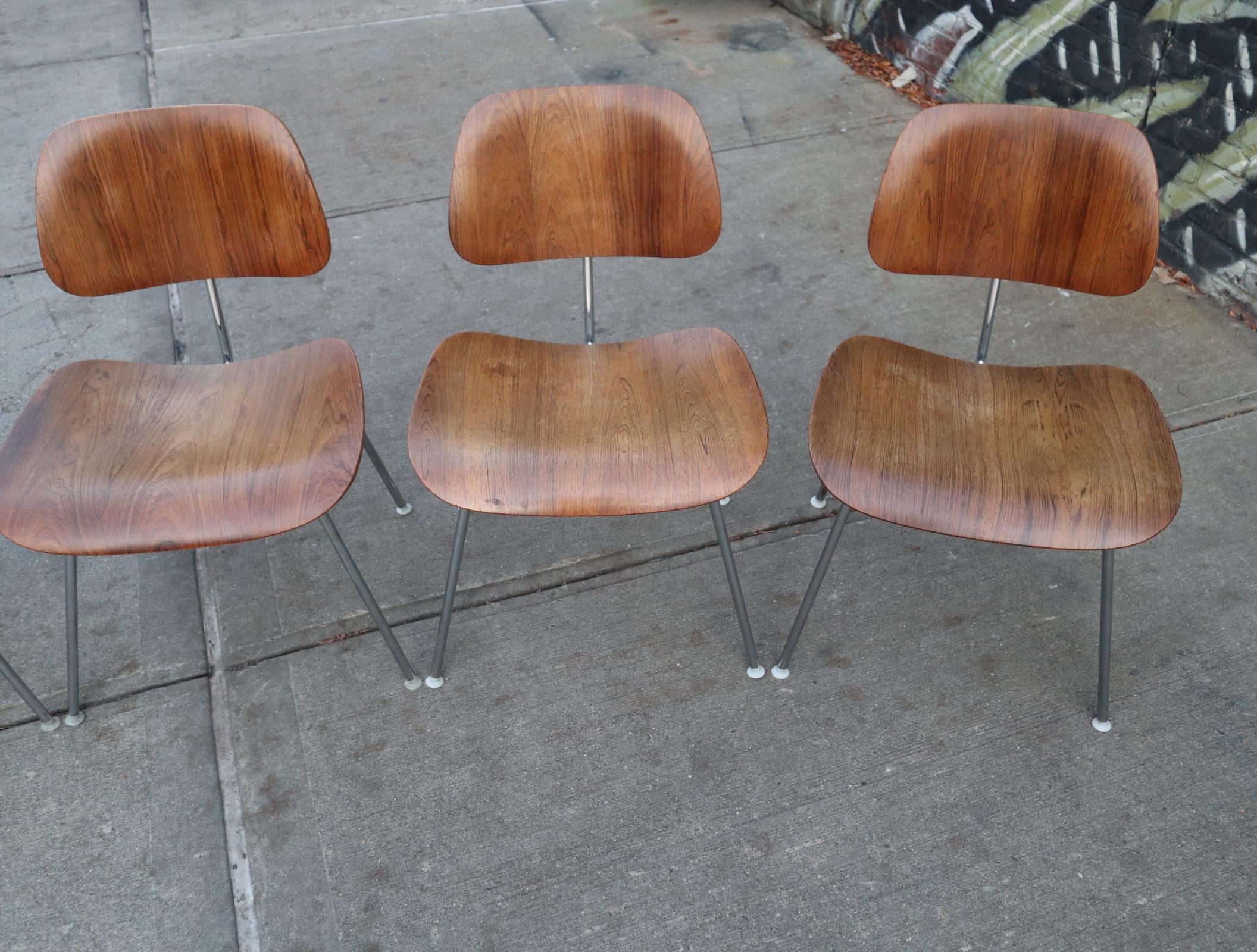 Rare Herman Miller Eames DCM Dining Chairs in Rosewood 8