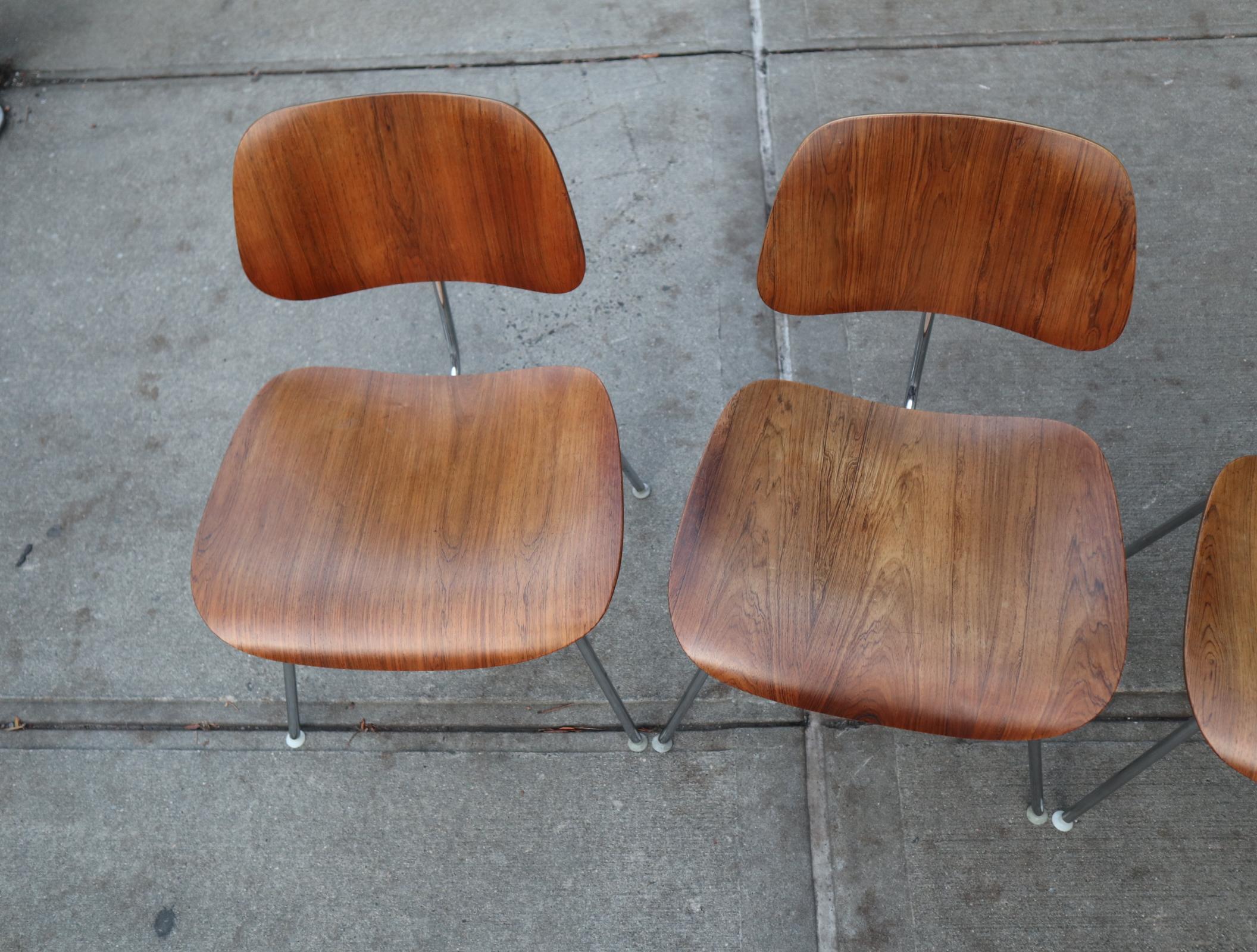 Rare Herman Miller Eames DCM Dining Chairs in Rosewood 11