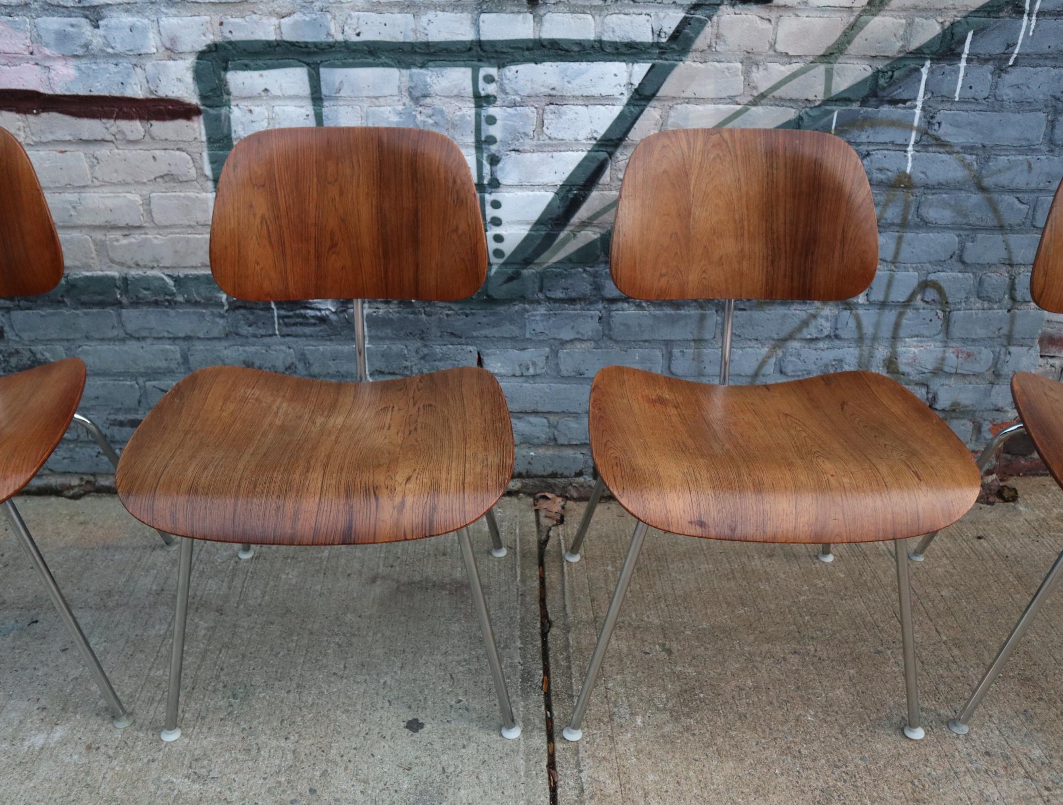 American Rare Herman Miller Eames DCM Dining Chairs in Rosewood