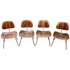 Used Rare Herman Miller Eames DCM Dining Chairs in Rosewood