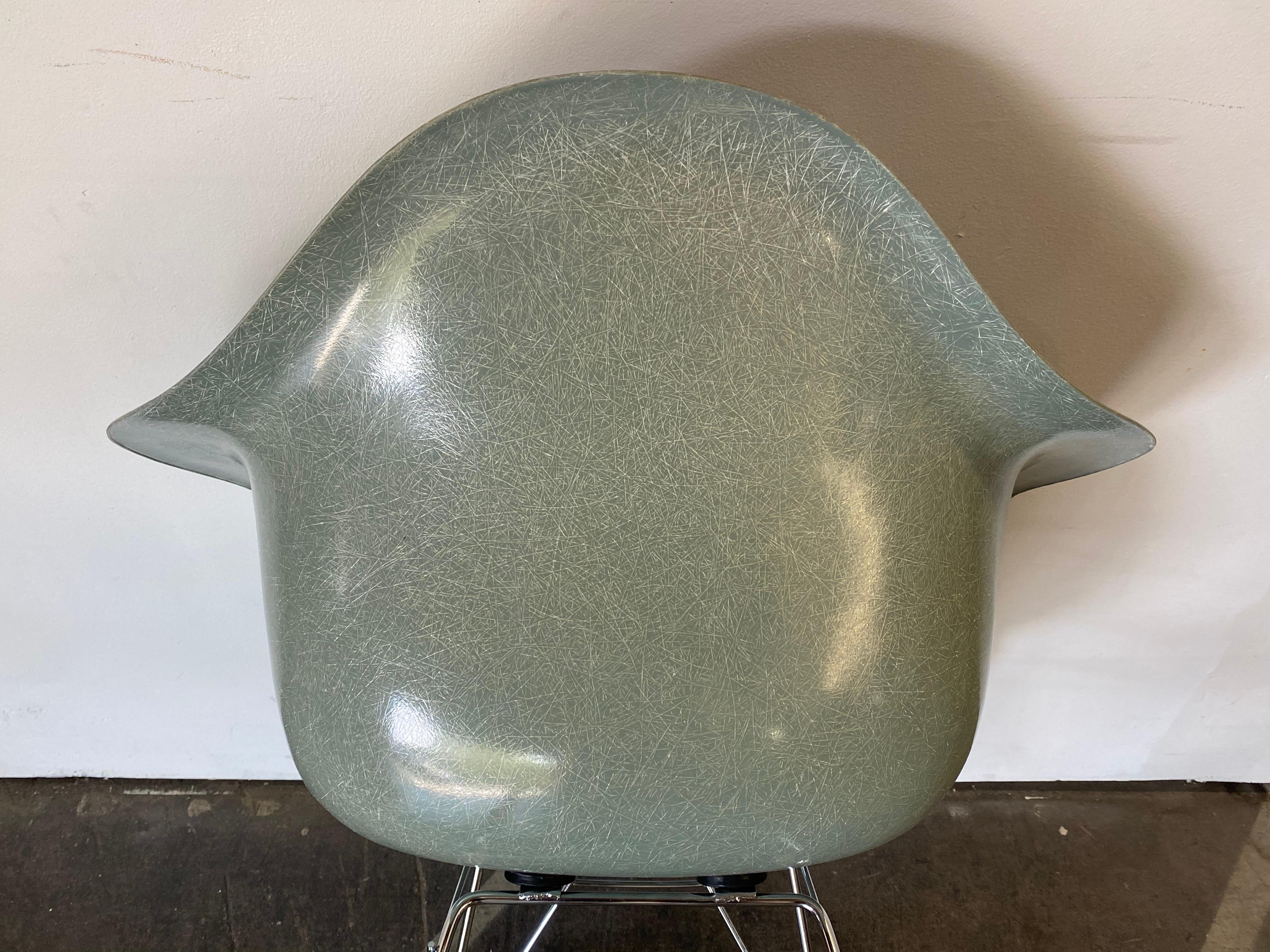 20th Century Rare Herman Miller Eames Rocker in Seafoam Green