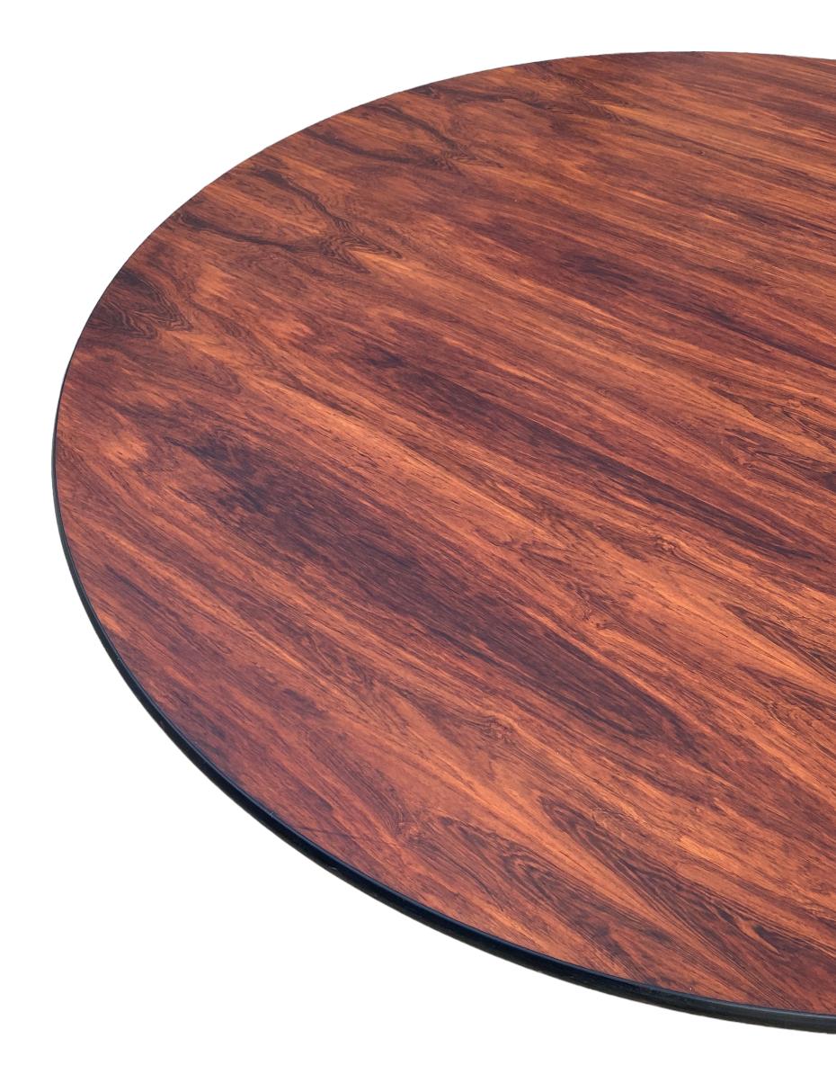 Wood Rare Herman Miller Eames Round Dining Table in Rosewood