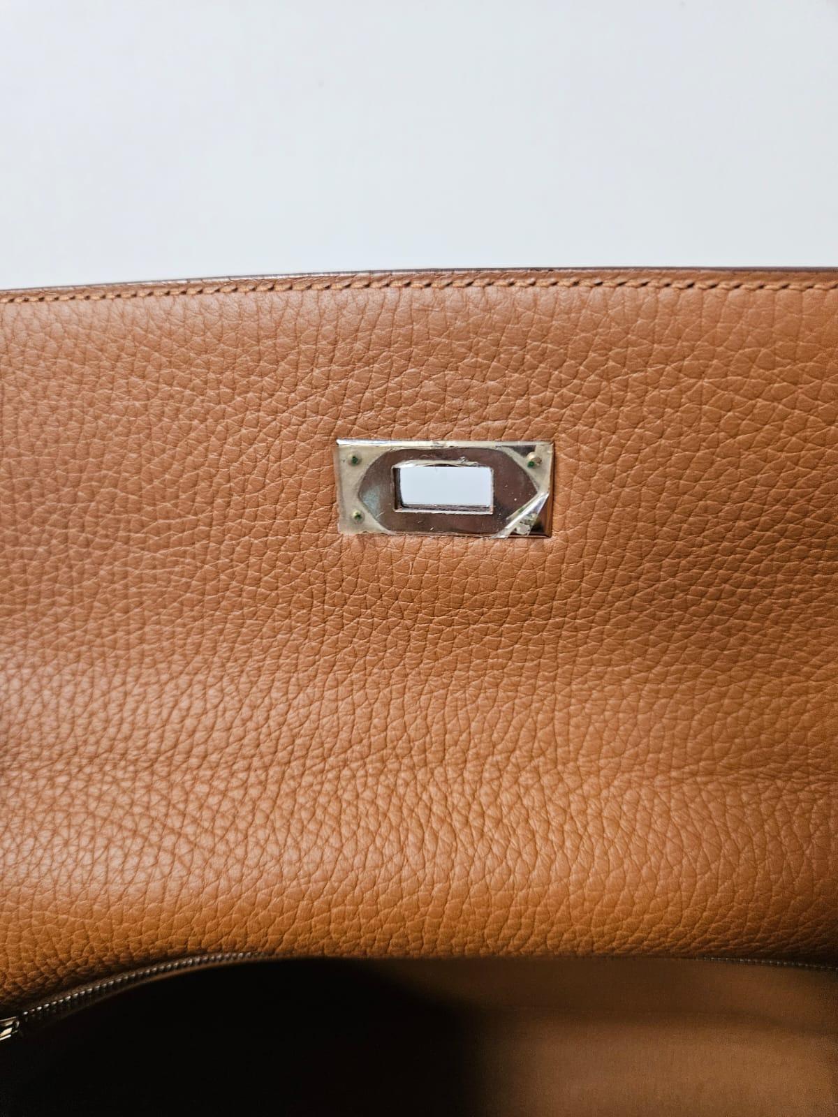 Rare Hermes Arlequin Clemence Leather Kelly 32 Bag 9