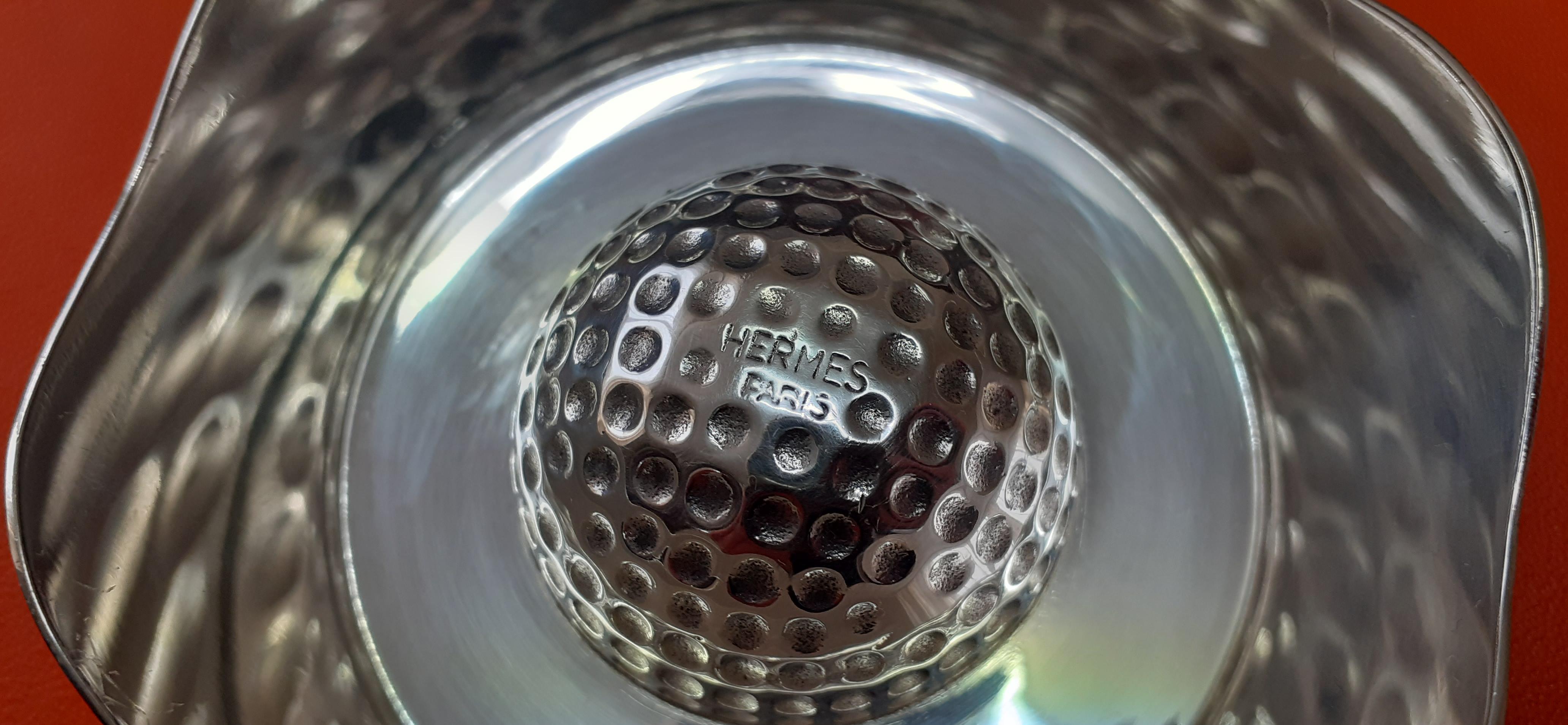 Rare Hermès Ashtray Change Tray Golf Pattern in Metal Ravinet d'Enfert 5