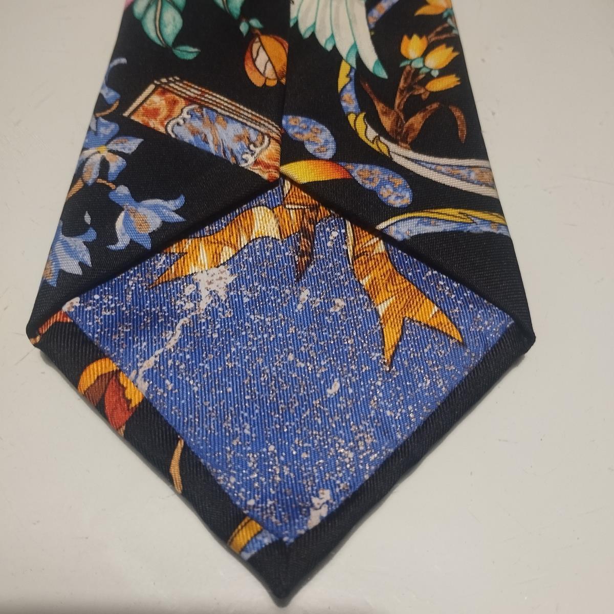 Rare Hermès Autumn Leaves Silk Tie 1