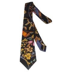 Rare Hermès Autumn Leaves Silk Tie