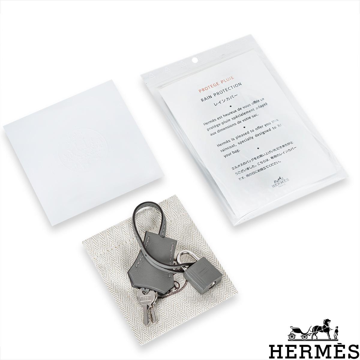 Rare Hermès Birkin 25cm Gris Caillou Grizzly/ Gris Meyer Swift PHW For Sale 4