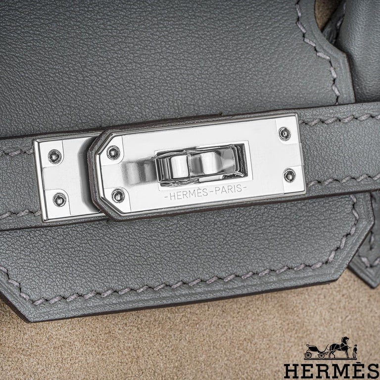 Hermes Limited Edition Birkin 25 Bag in Grizzly Gris Caillou Etoupe Sw –  Mightychic
