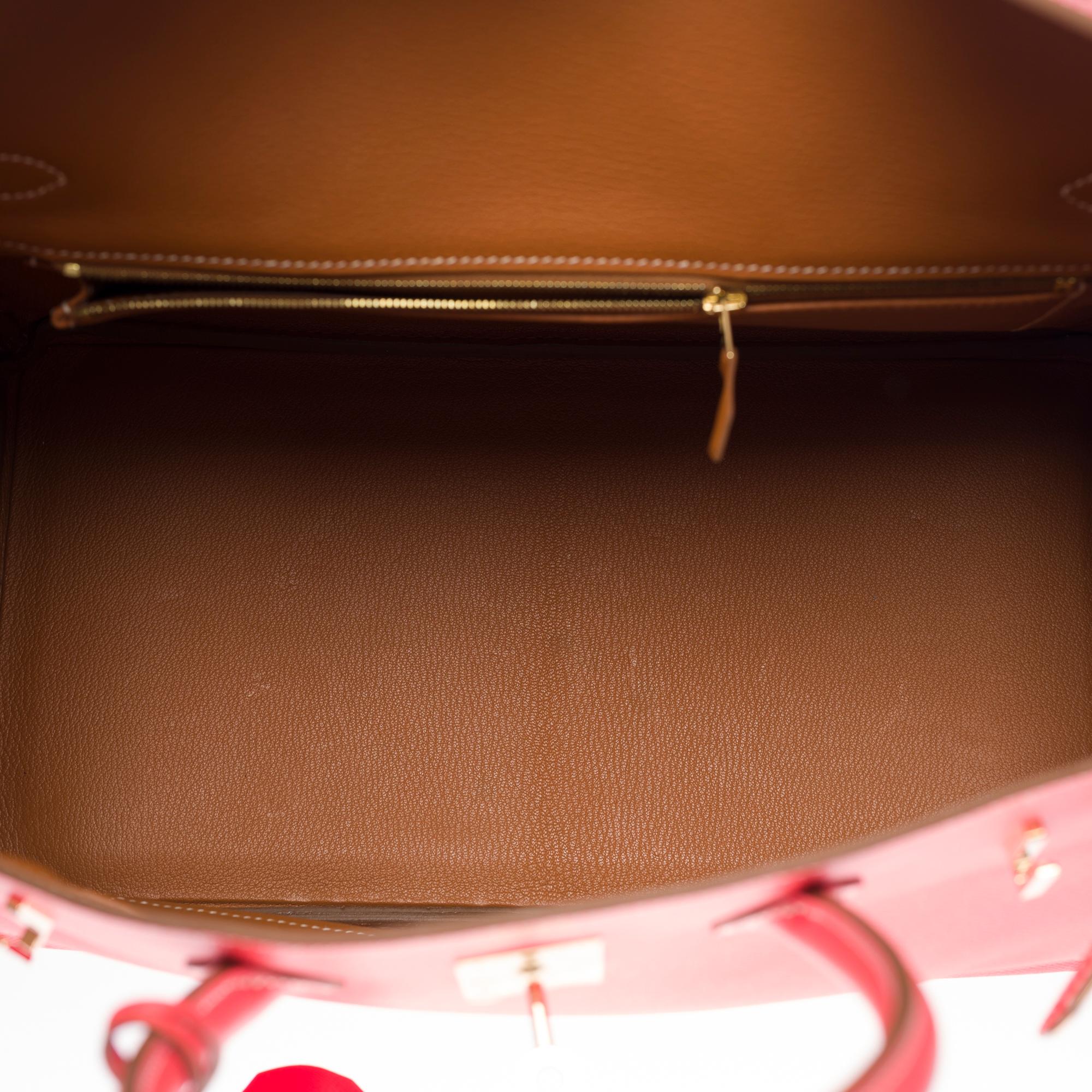 Rare Hermès Birkin 35 Candy handbag in Rose Jaïpur Epsom leather, Permabrass HW 2