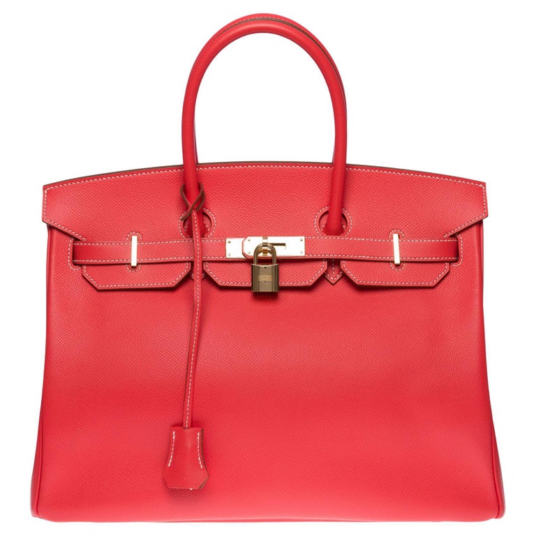 Rare Hermès Birkin 35 Candy handbag in Rose Jaïpur Epsom leather ...