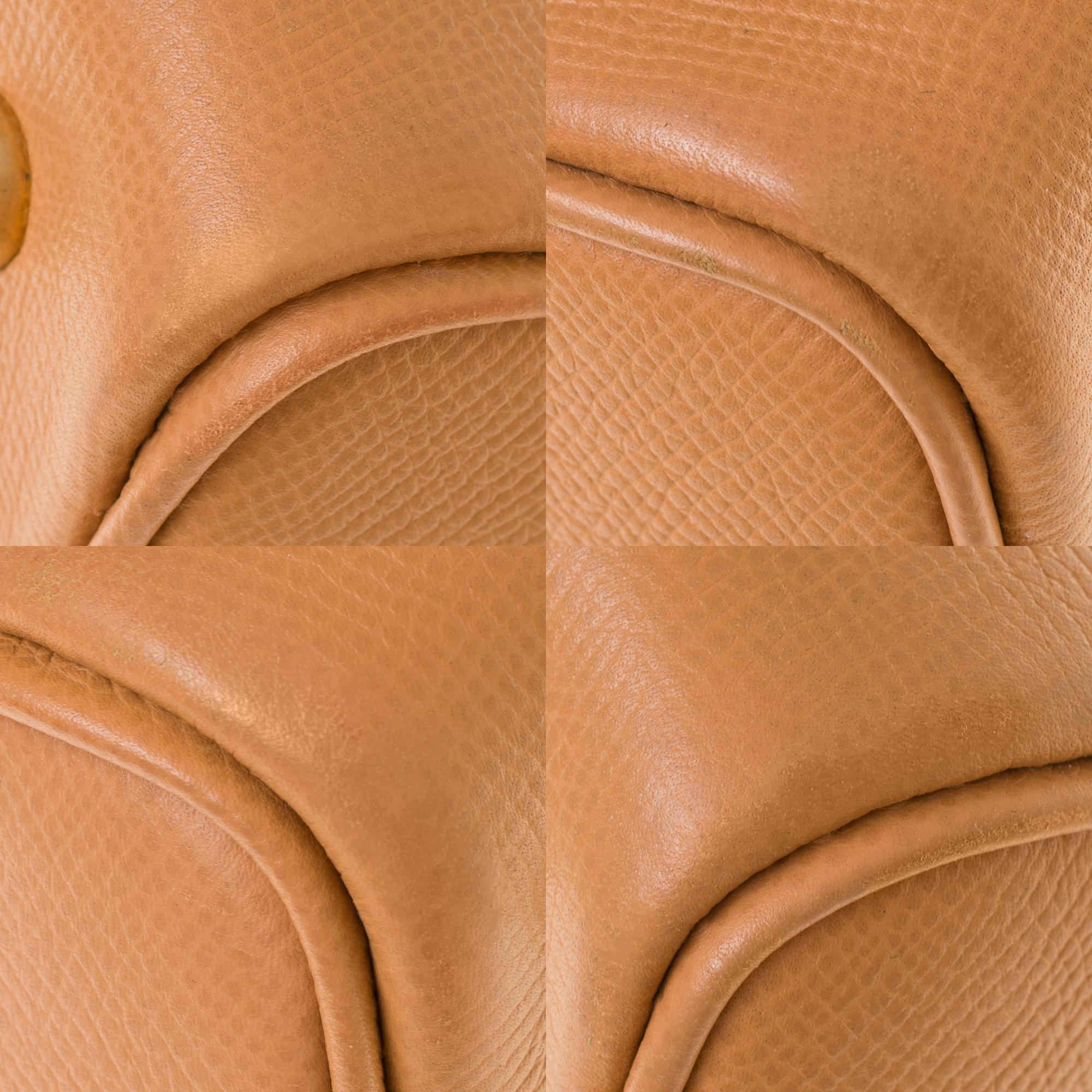 Rare Hermès Birkin 35 handbag in beige canvas and Gold Courchevel leather, GHW 2