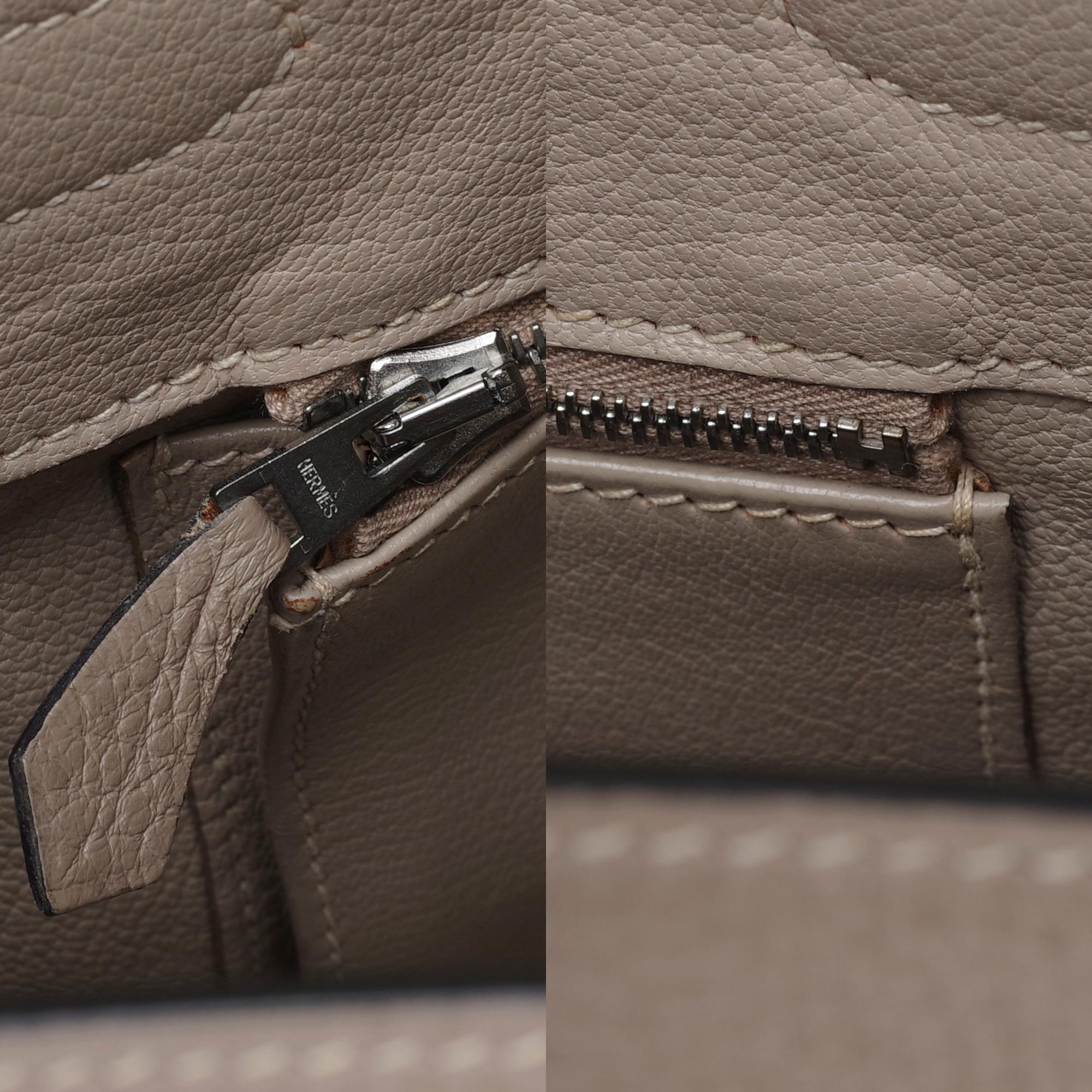 Women's Rare Hermès Birkin 35 handbag in Togo Dove Grey leather, Silver hardware !