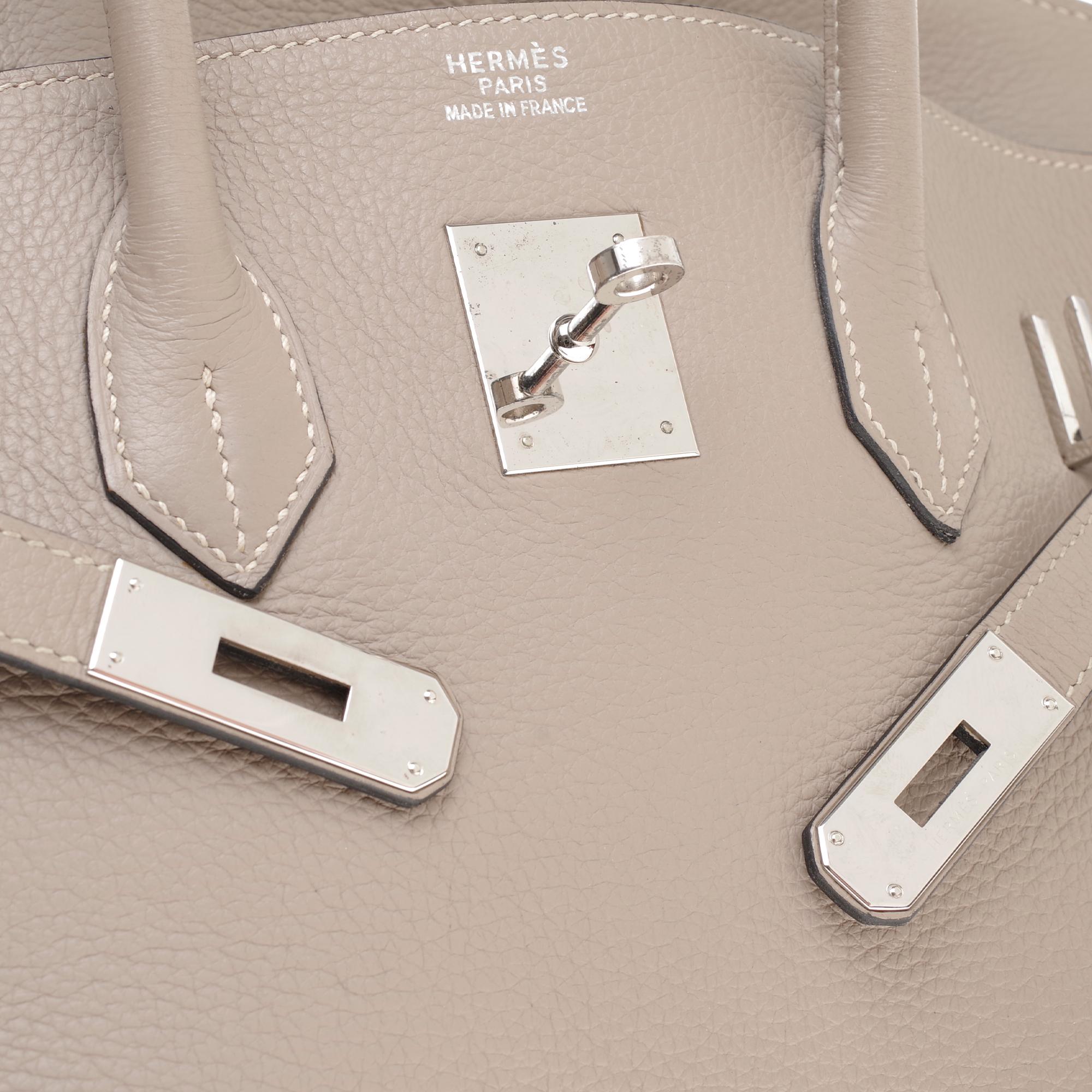Rare Hermès Birkin 35 handbag in Togo Dove Grey leather, Silver hardware ! 1